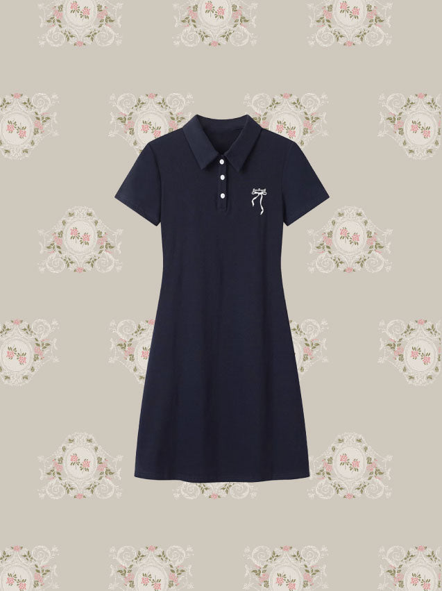 Polo Bow A-Line Dress