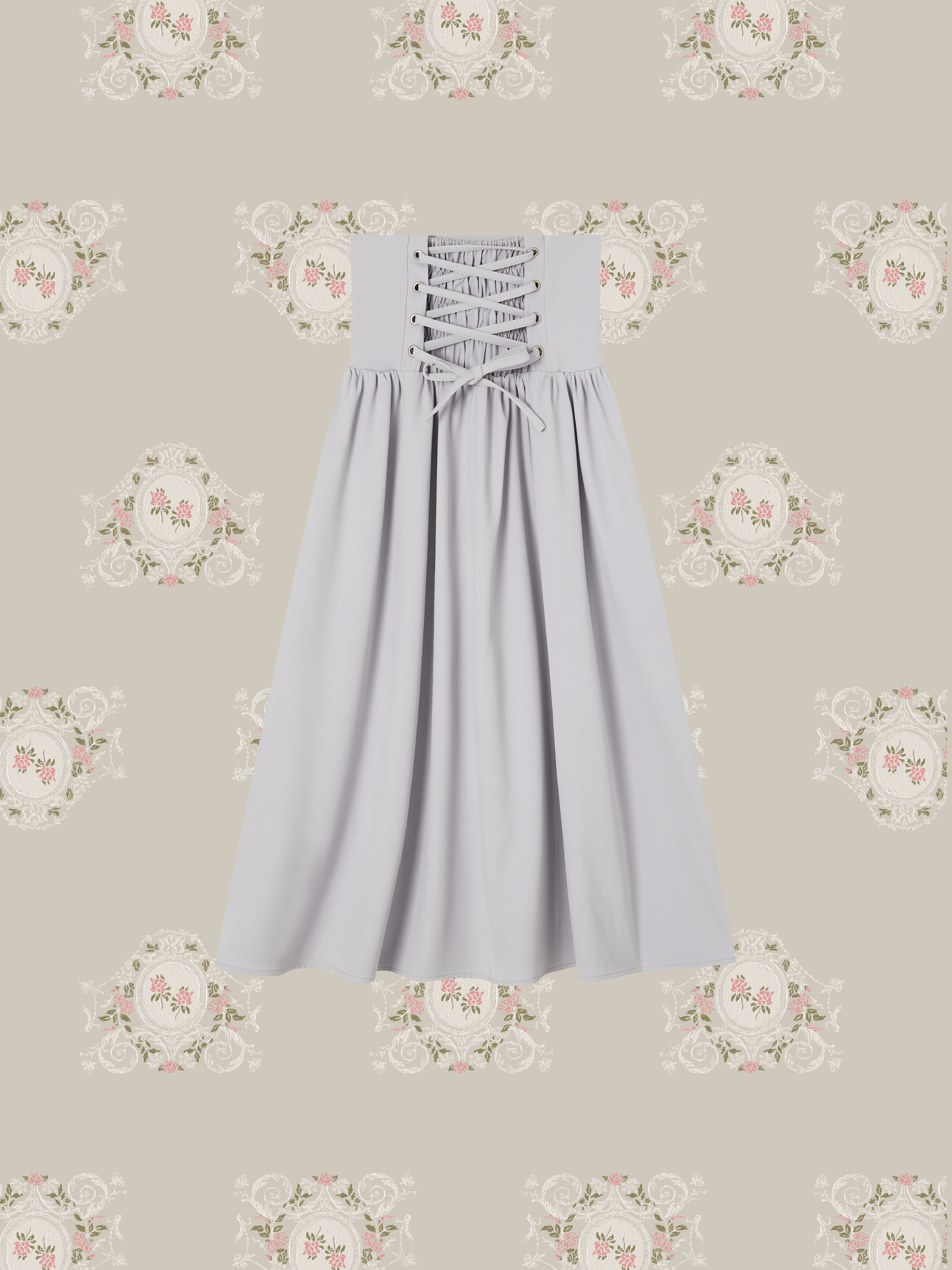 ・予約商品・Elegant Collar Jacket With Lace Up Skirt/エレガント襟ジャケットレースアップスカート