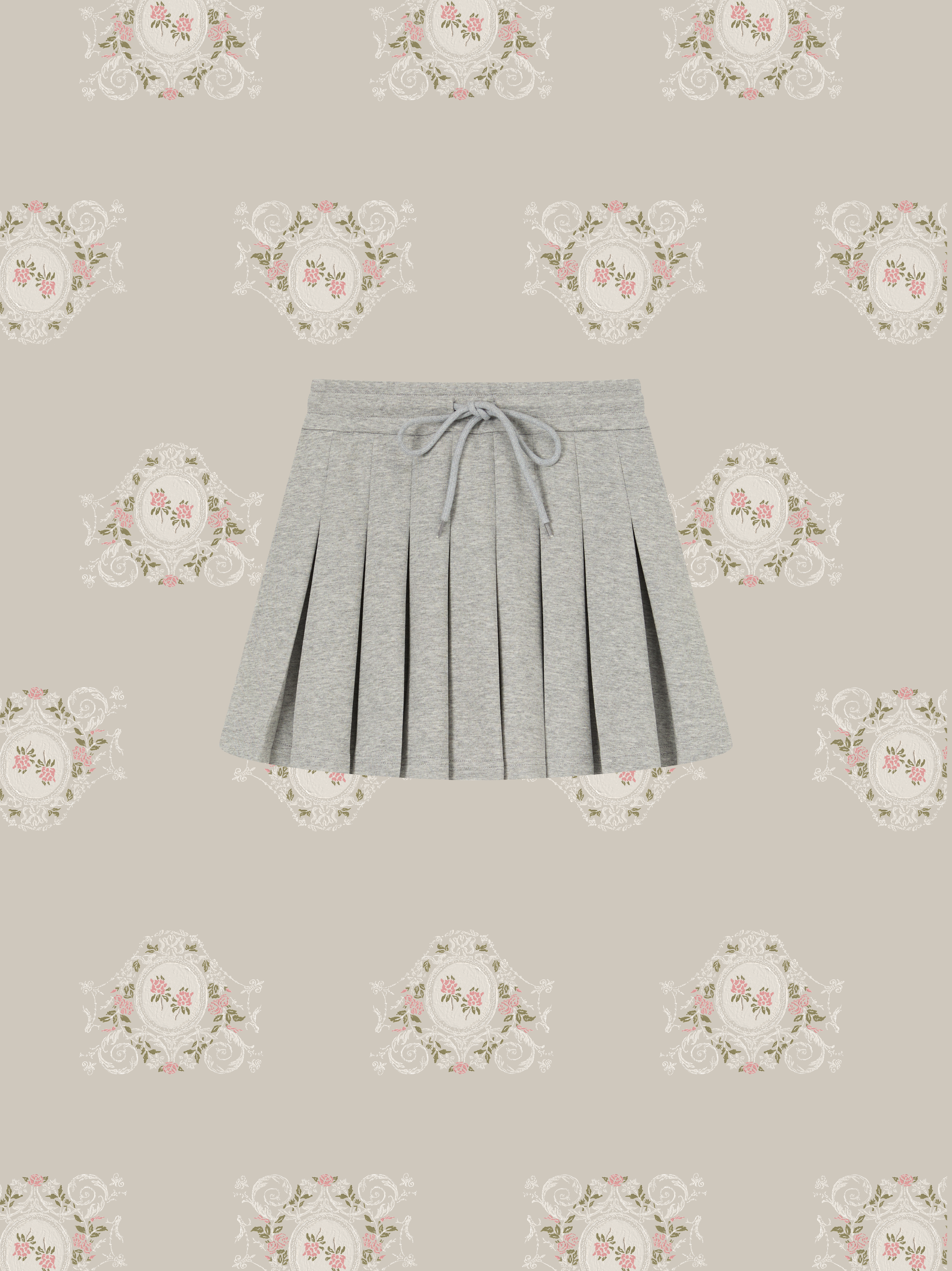 ・予約商品・Preppy Macaron Sweat Pleats Skirt Set Up/プレッピーマカロン風スウェットプリーツスカートセットアップ