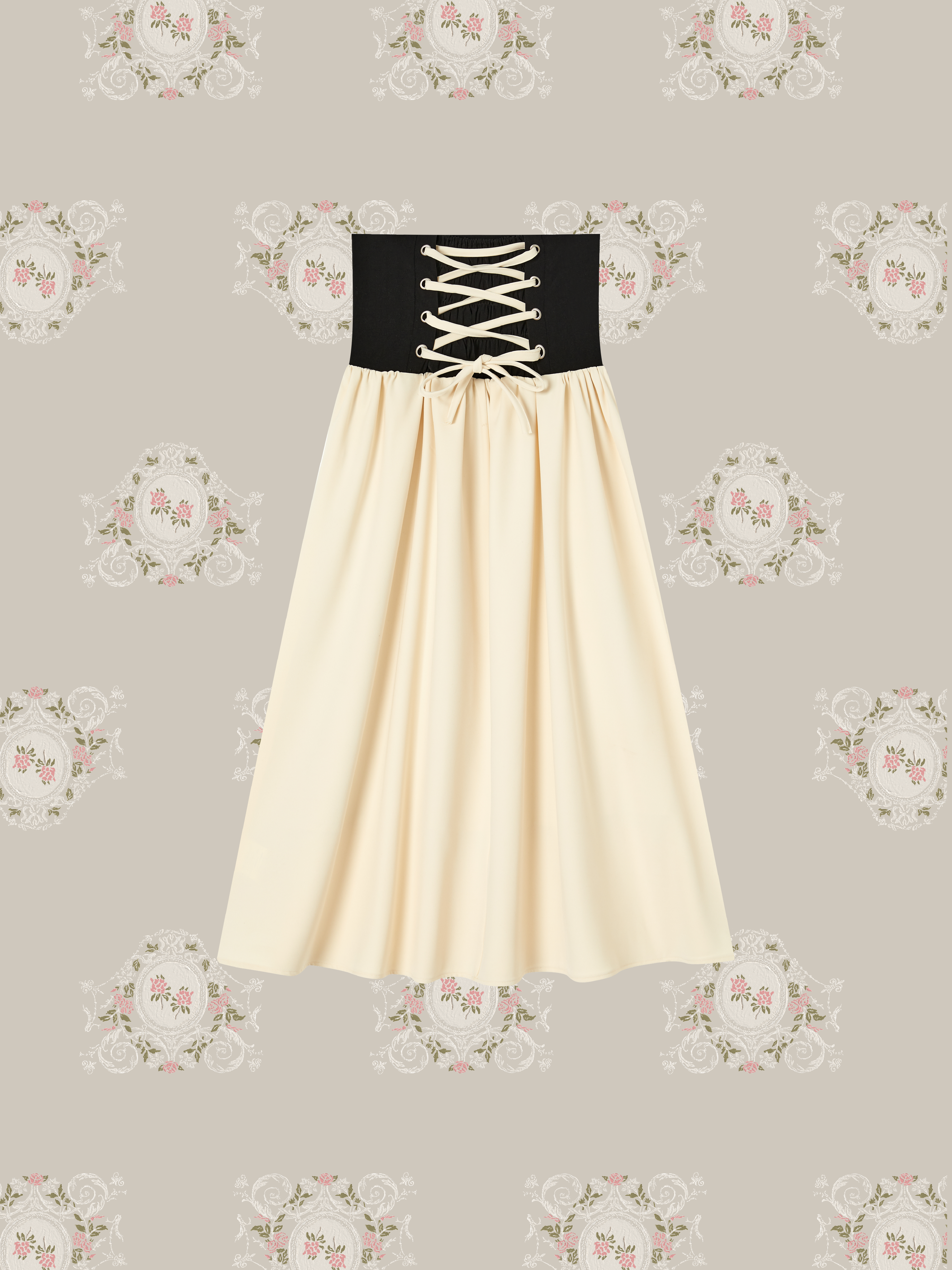 ・予約商品・Elegant Collar Jacket With Lace Up Skirt/エレガント襟ジャケットレースアップスカート