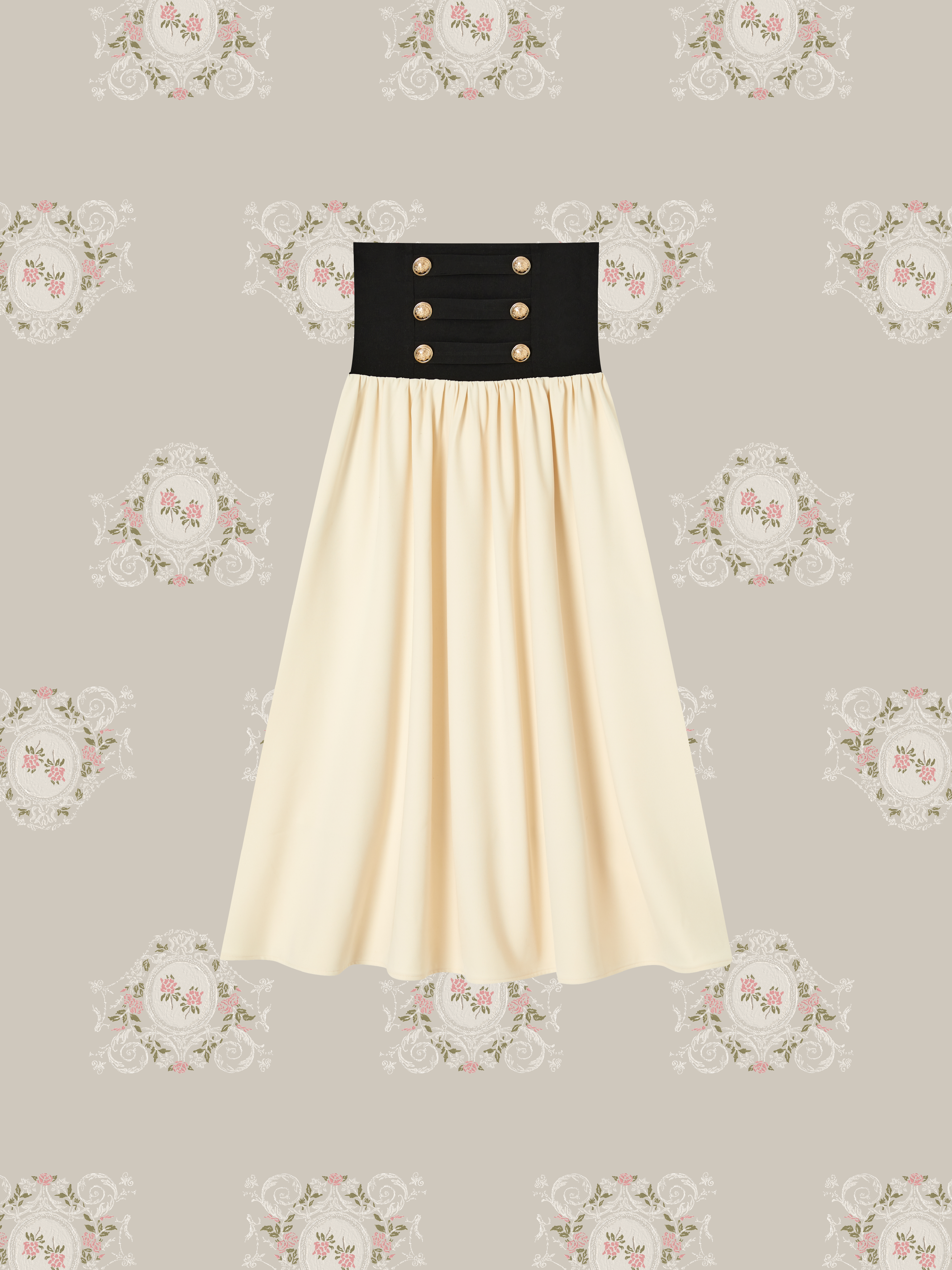 ・予約商品・Elegant Collar Jacket With Lace Up Skirt/エレガント襟ジャケットレースアップスカート