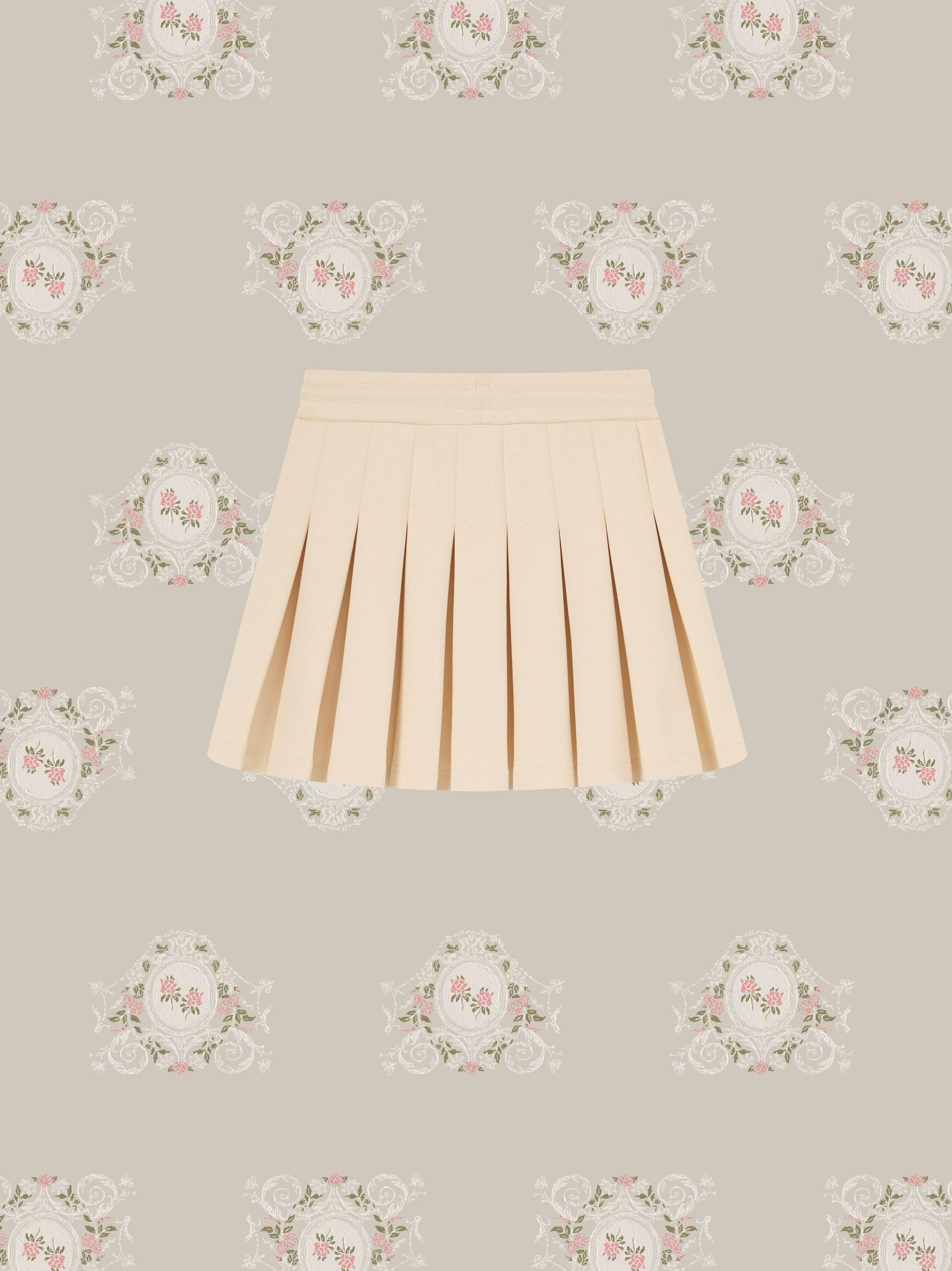 ・予約商品・Preppy Macaron Sweat Pleats Skirt Set Up/プレッピーマカロン風スウェットプリーツスカートセットアップ