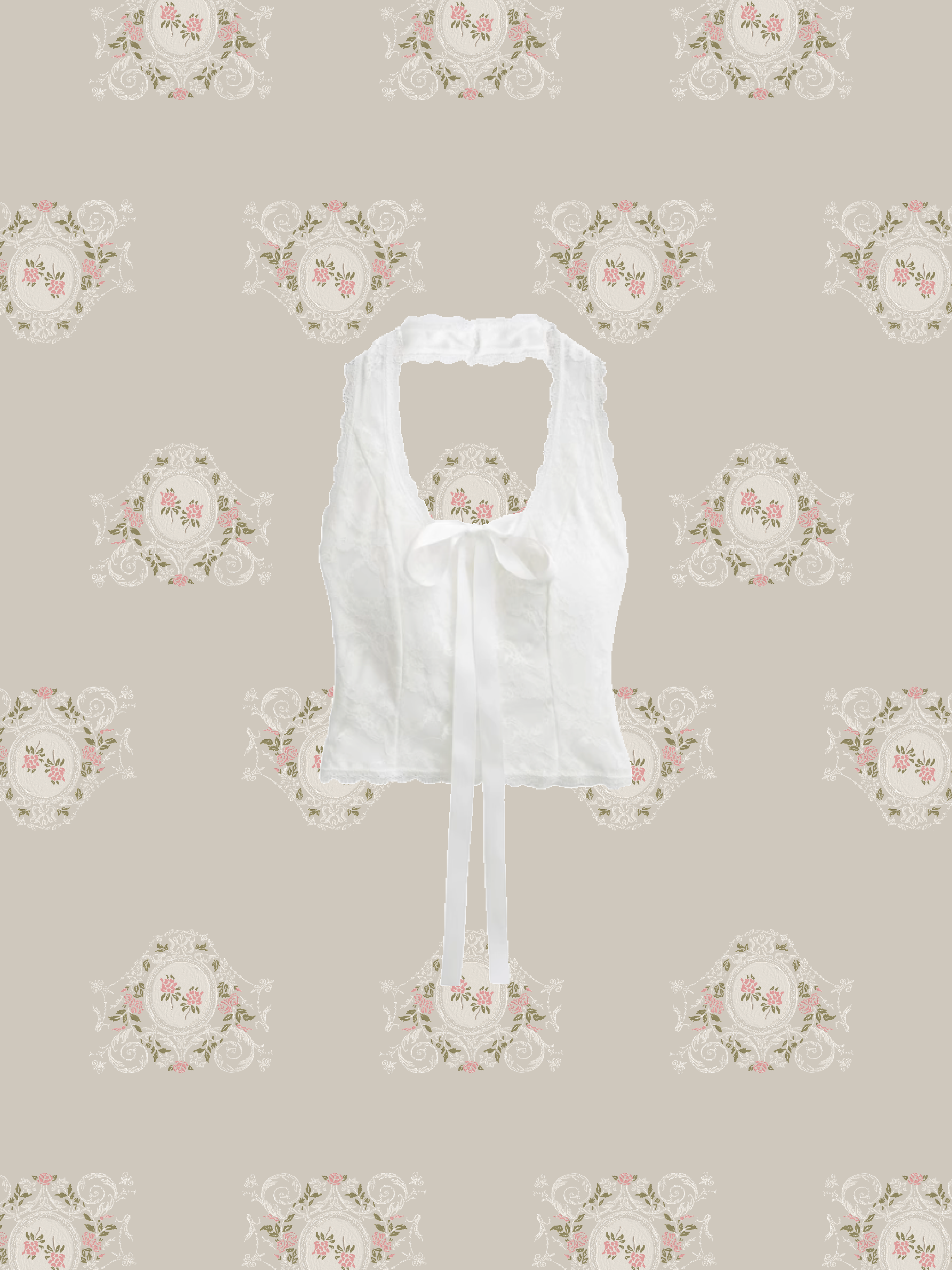 Romantic Lace Halter Top/ロマンティックレースホルタートップ