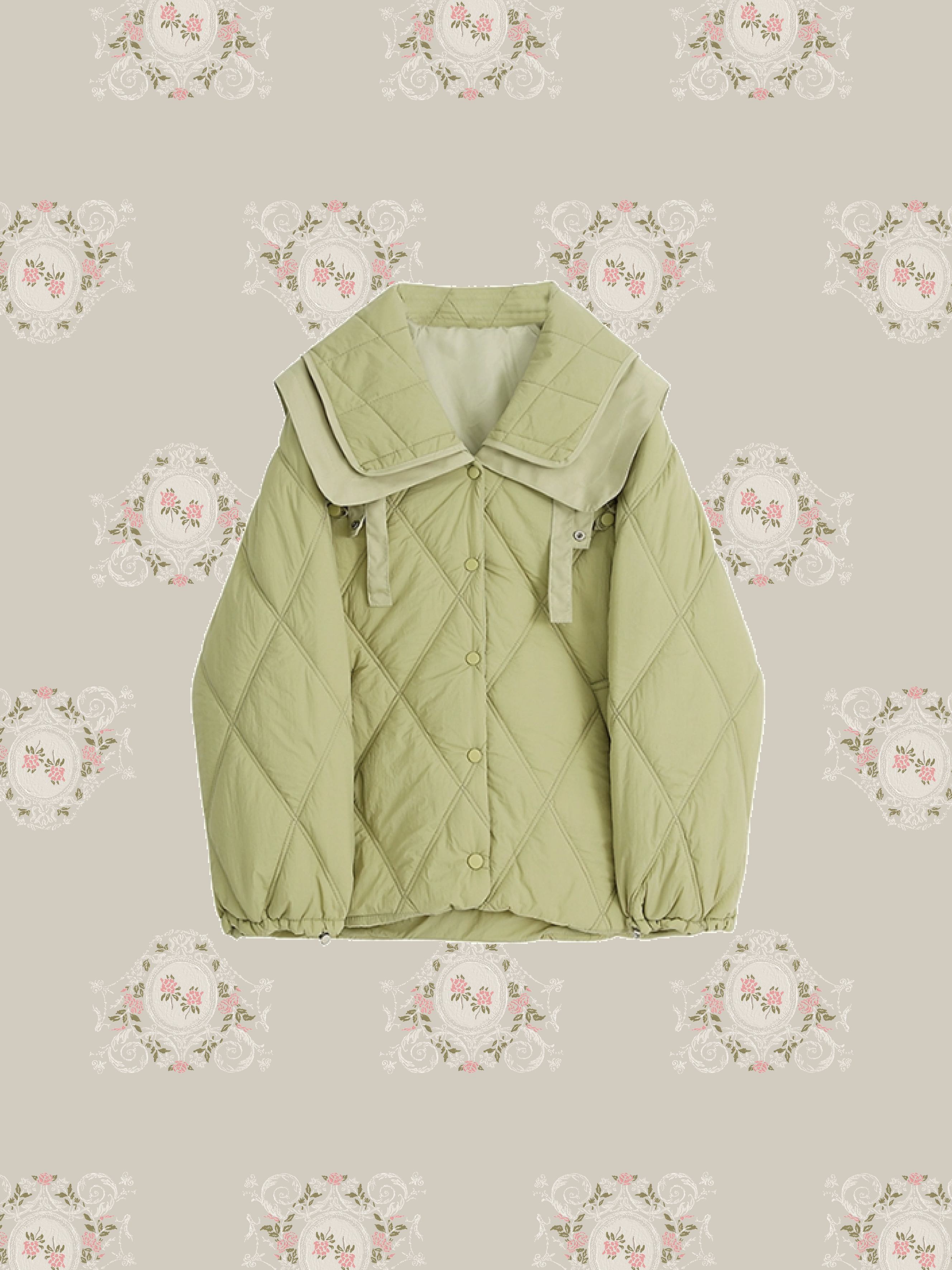 Quilting Double Collar Down Coat キルティングダブルカラーダウンコート