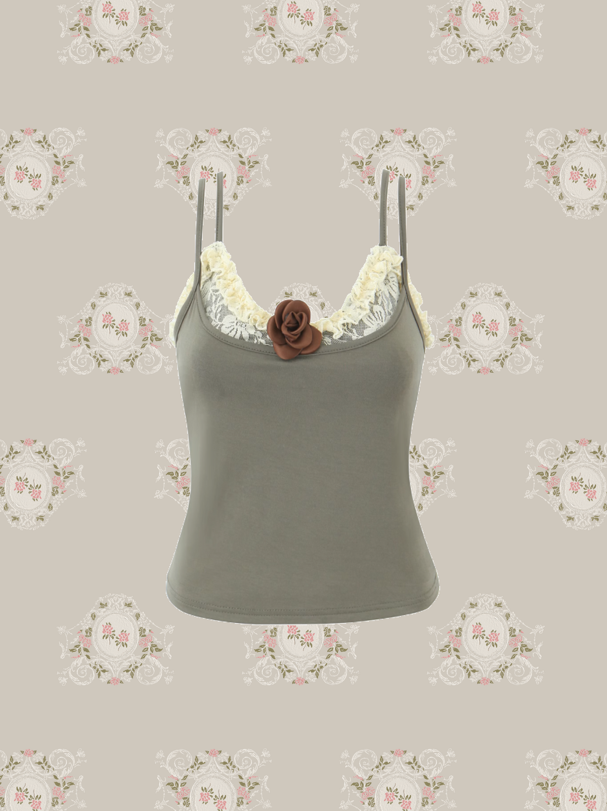 Rose Motif Lace Cami Set/ローズモチーフレースキャミソールセット