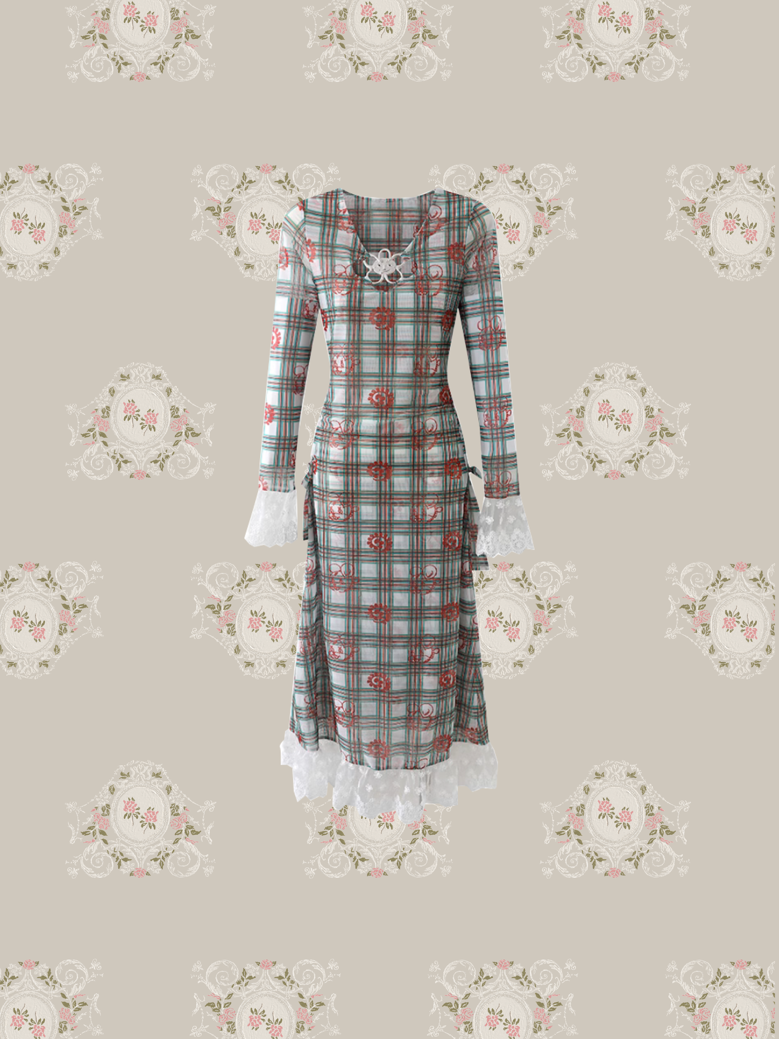 Unique Colored Check Dress/ユニークカラーチェックドレス