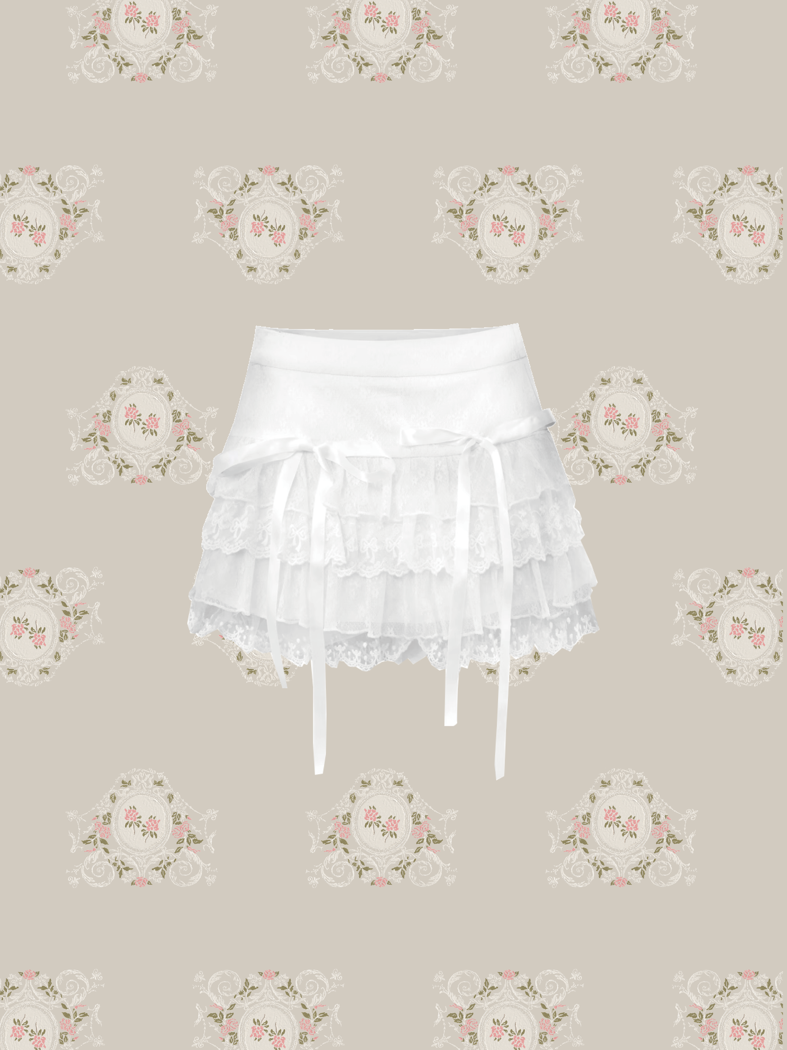 Sweet Lace Motif Mini Skirt/スイートレースモチーフミニスカート