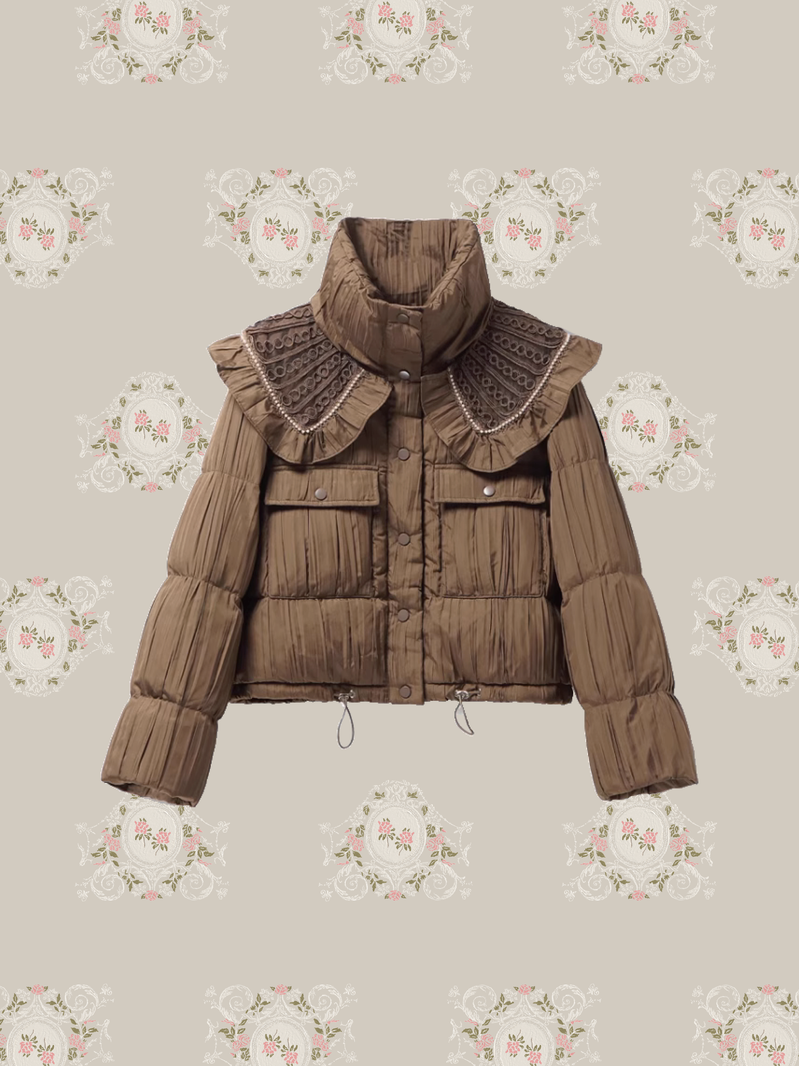 Big Frill Collar Puff Duck Down Coatビッグフリルカラーパフダックダウンコート