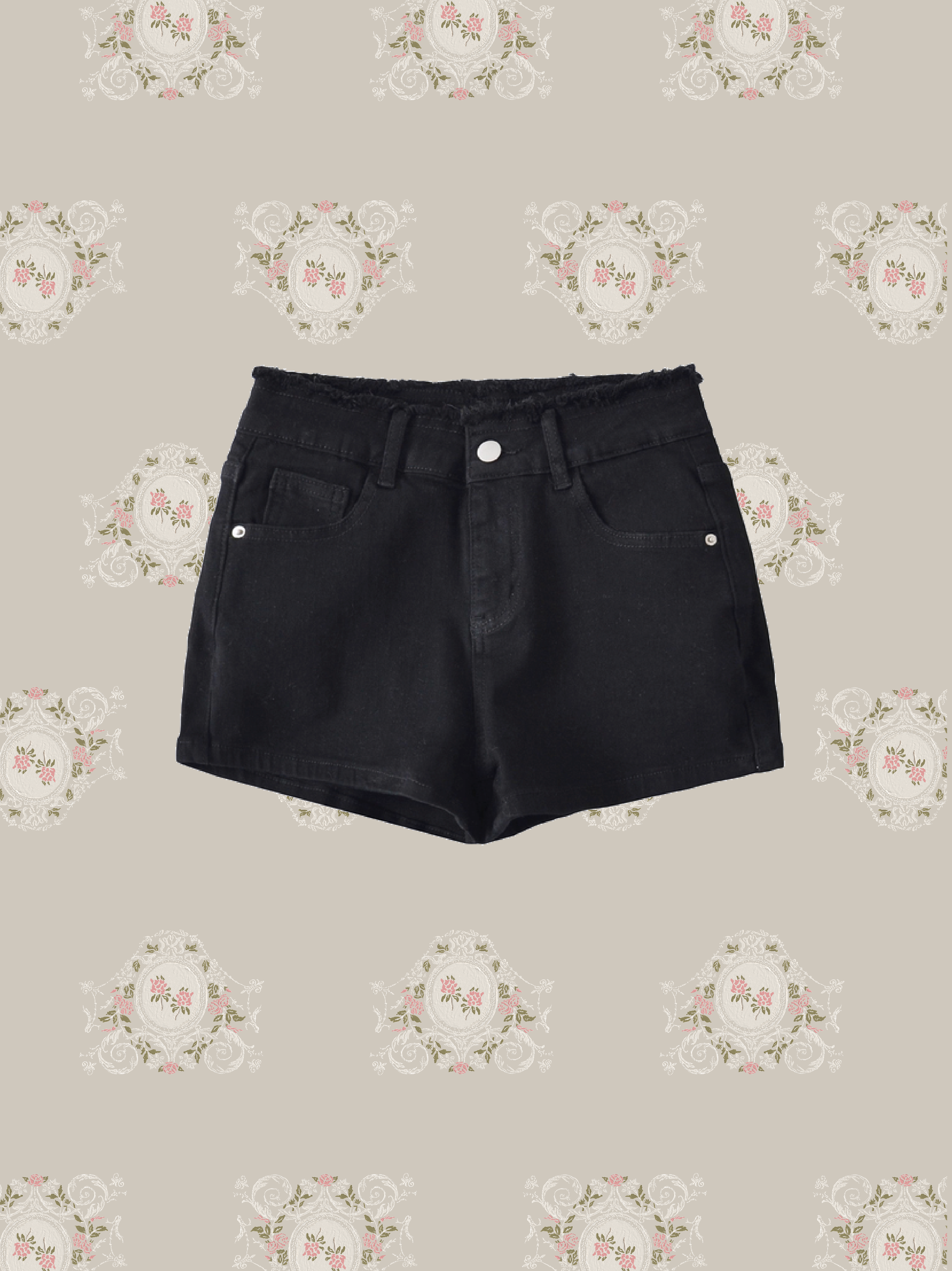 Cute Lace Deco Denim Pants/キュートレースデコデニムパンツ