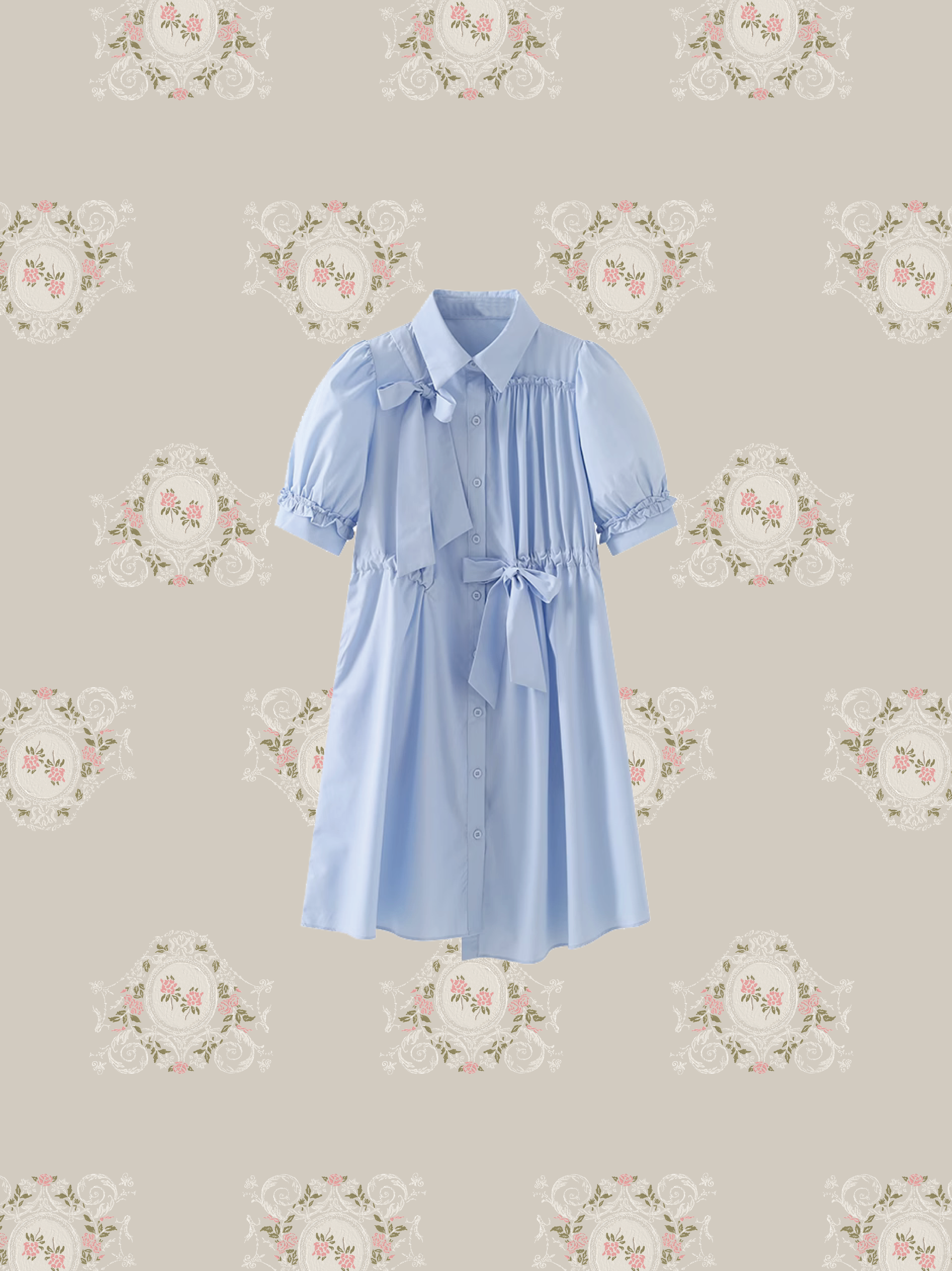 Double Ribbon Asymmetric Onepiece ダブルリボンアシンメトリーワンピース