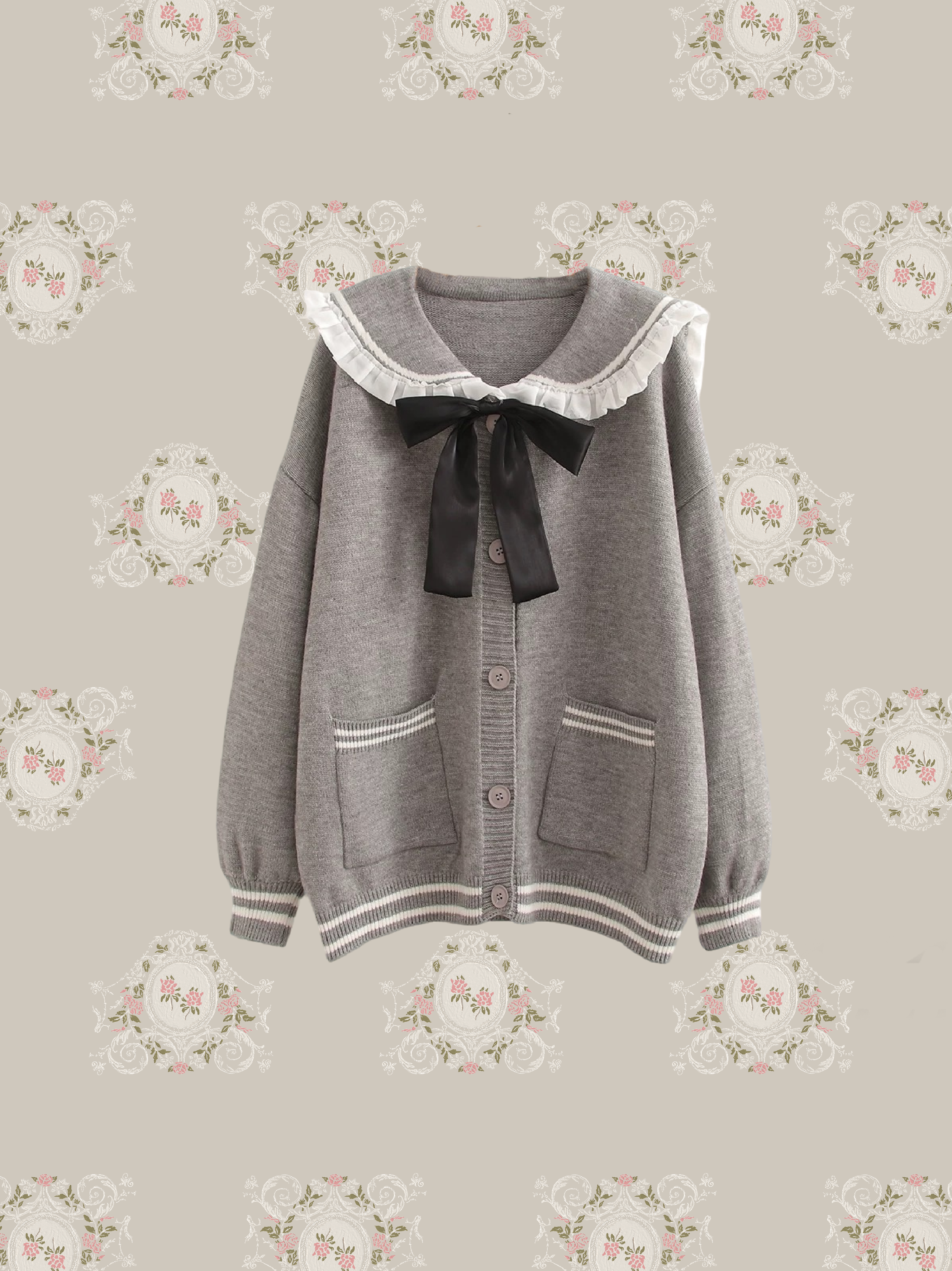 Navy Ribbon Cardigan/ネイビーリボンカーディガン