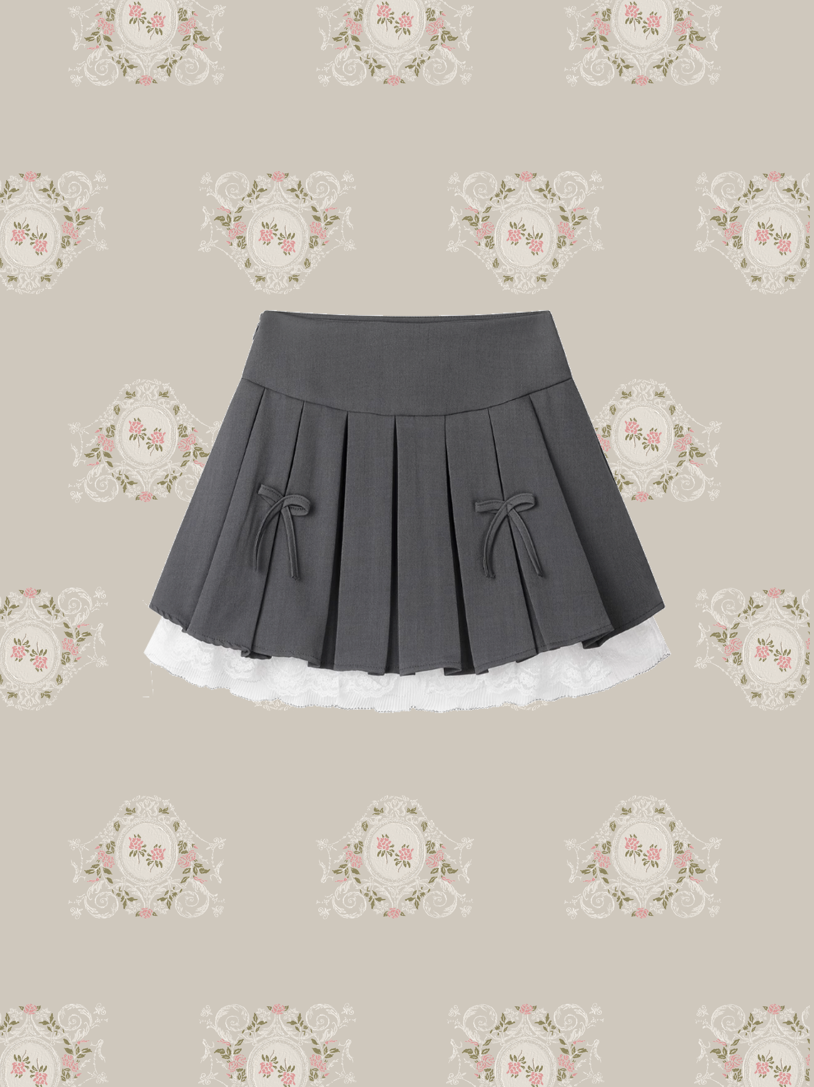 Sweet Ribbon Pleats Skirt/スイートリボンプリーツスカート