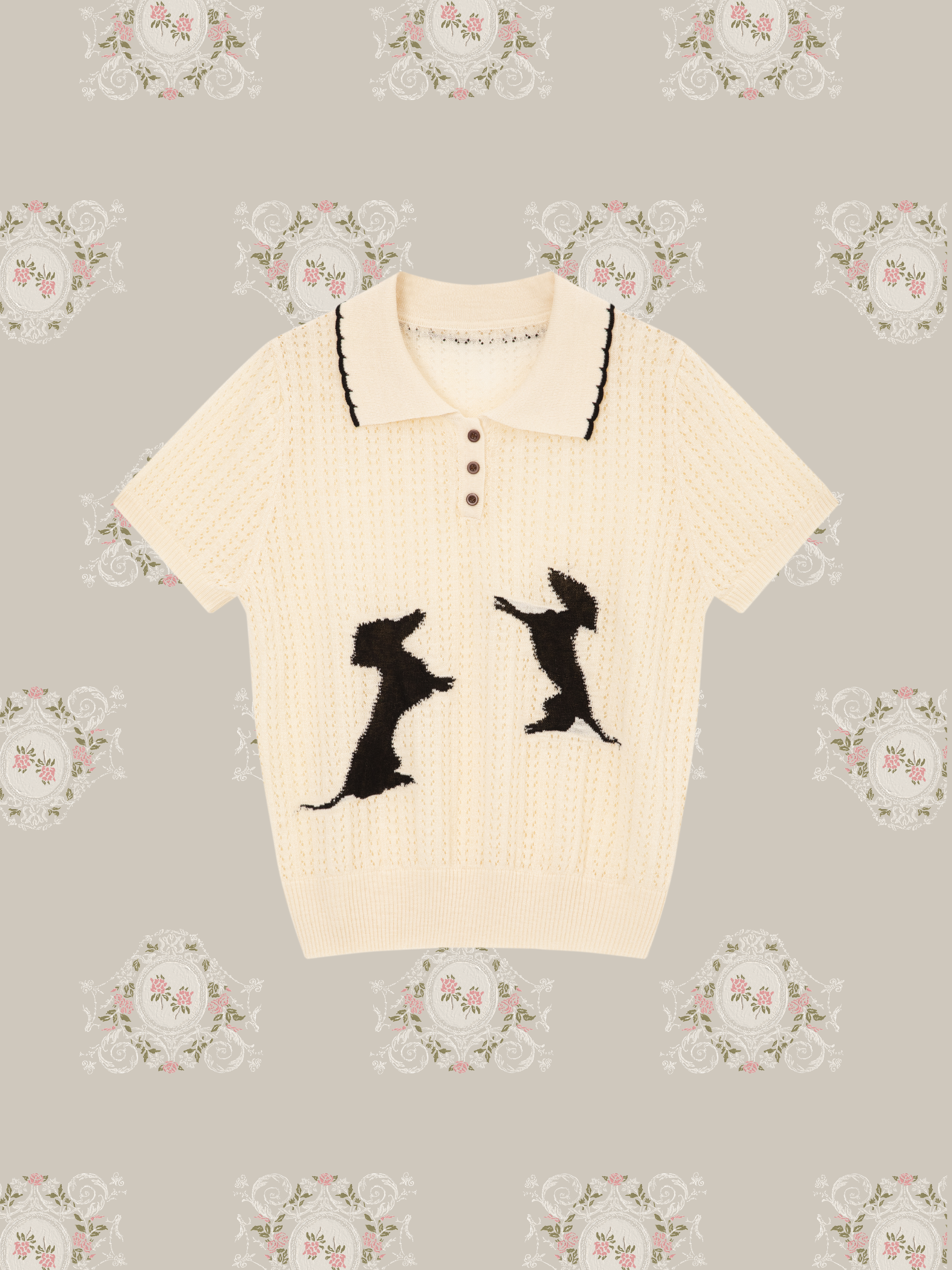 Embossed Doggy Summer Knit/エンボスドッグサマーニット