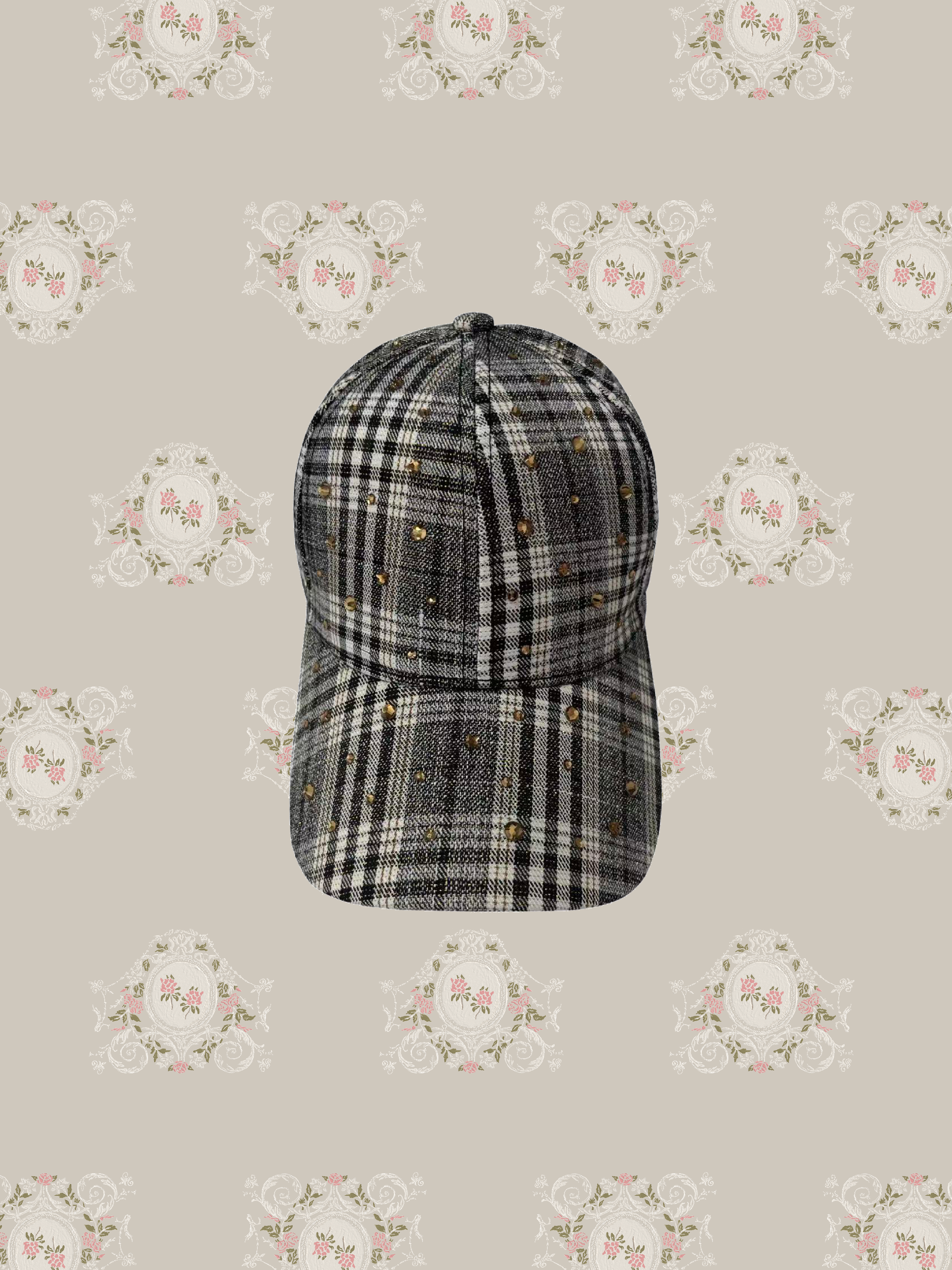 Yellow Gem Plaid Cap