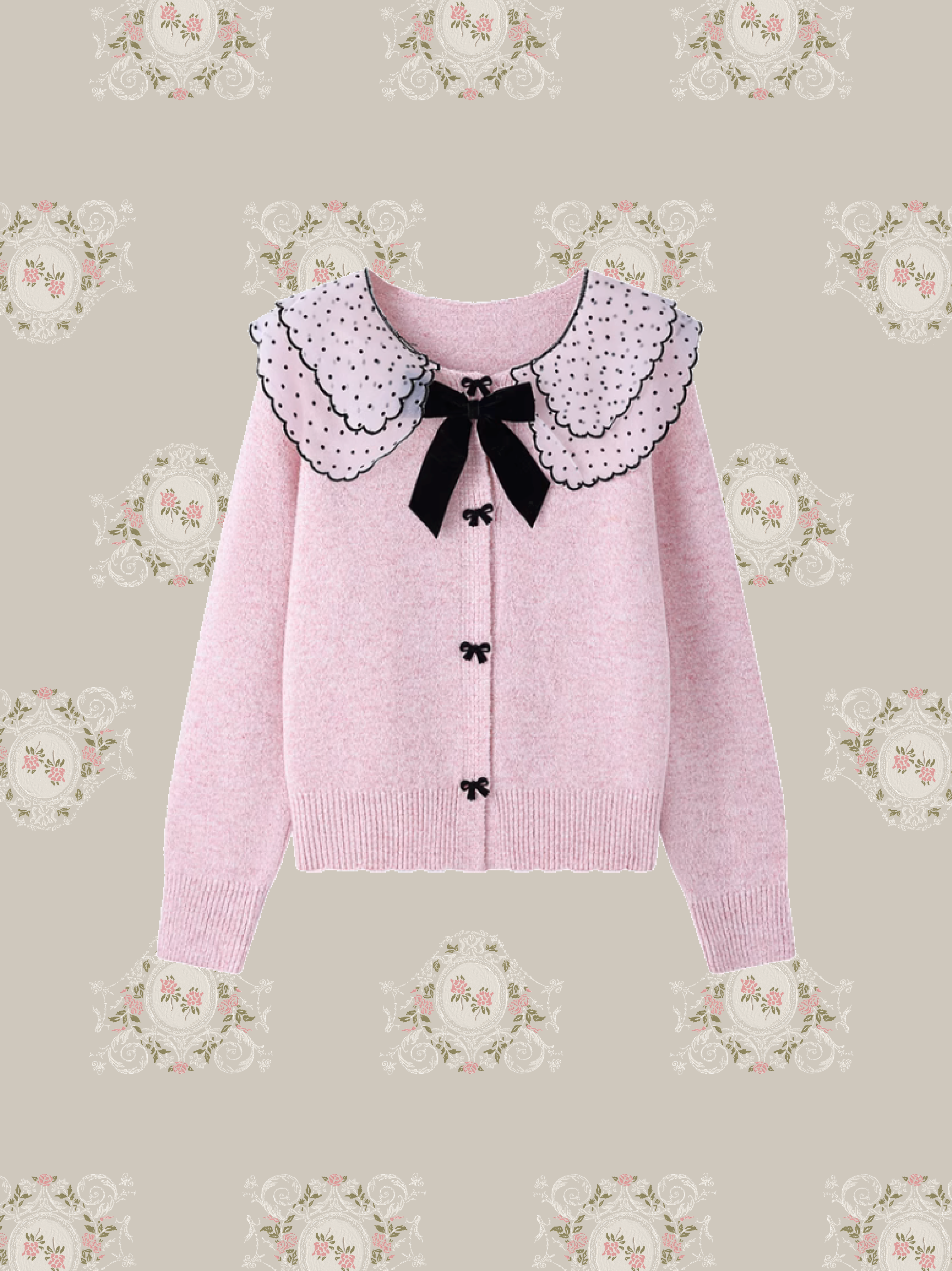 Ribbon Baby Collar Cardigan/リボンベビーカラーカーディガン