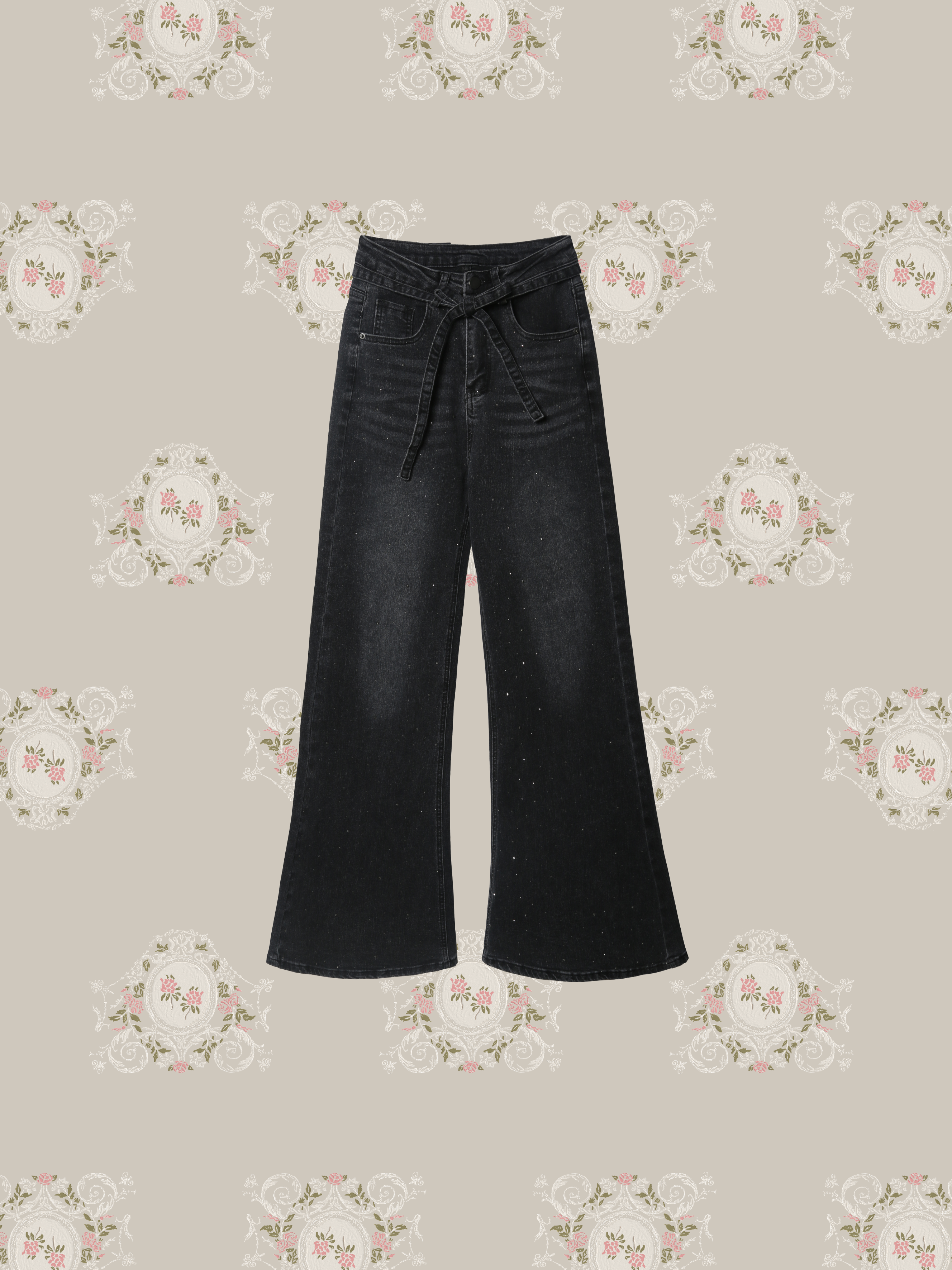 Bijou Flare Denim Pants/ビジューフレアデニムパンツ
