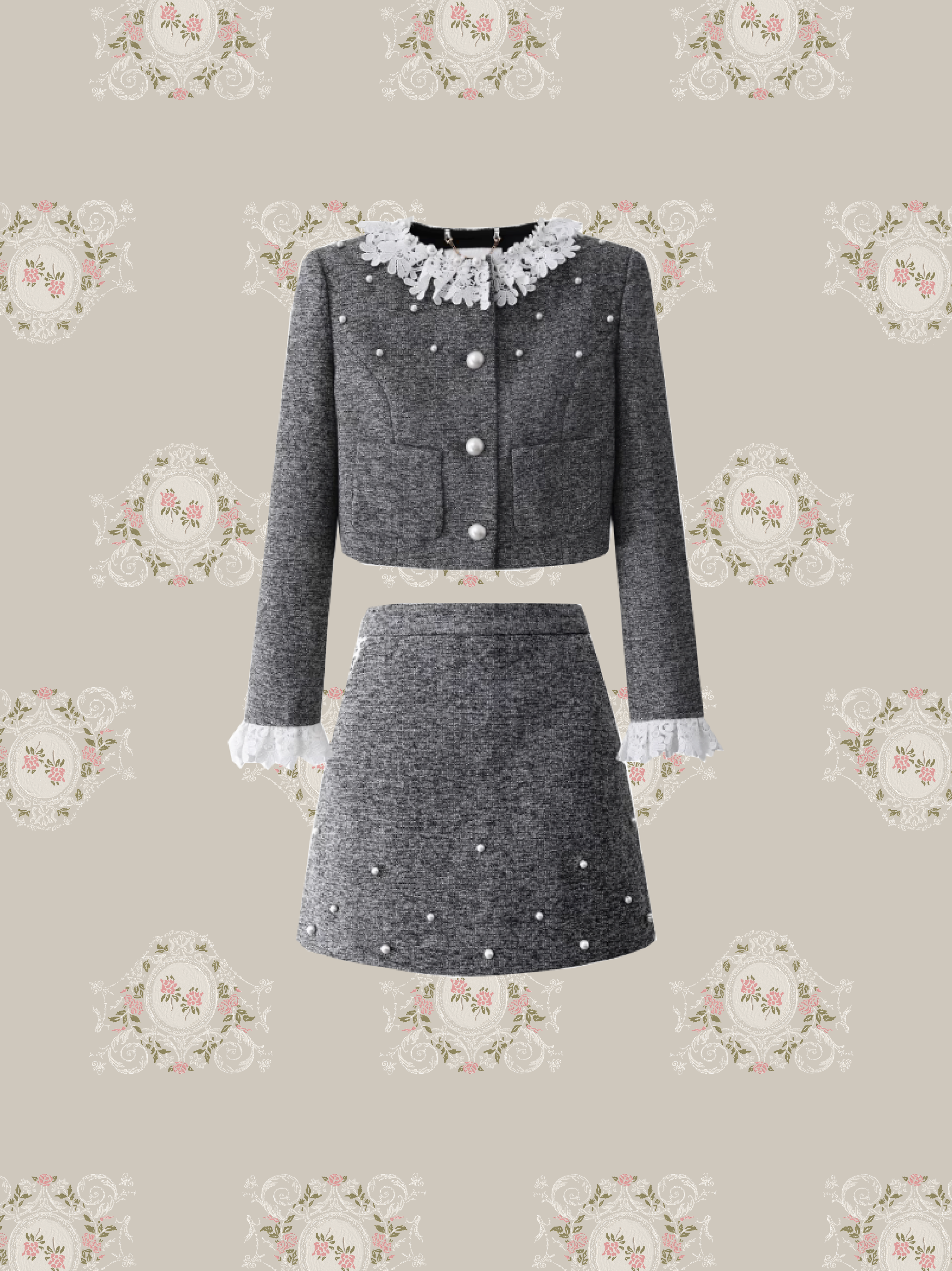 Romantic Lace Motif Pearl Set-Up/ロマンティックレースモチーフパールセットアップ