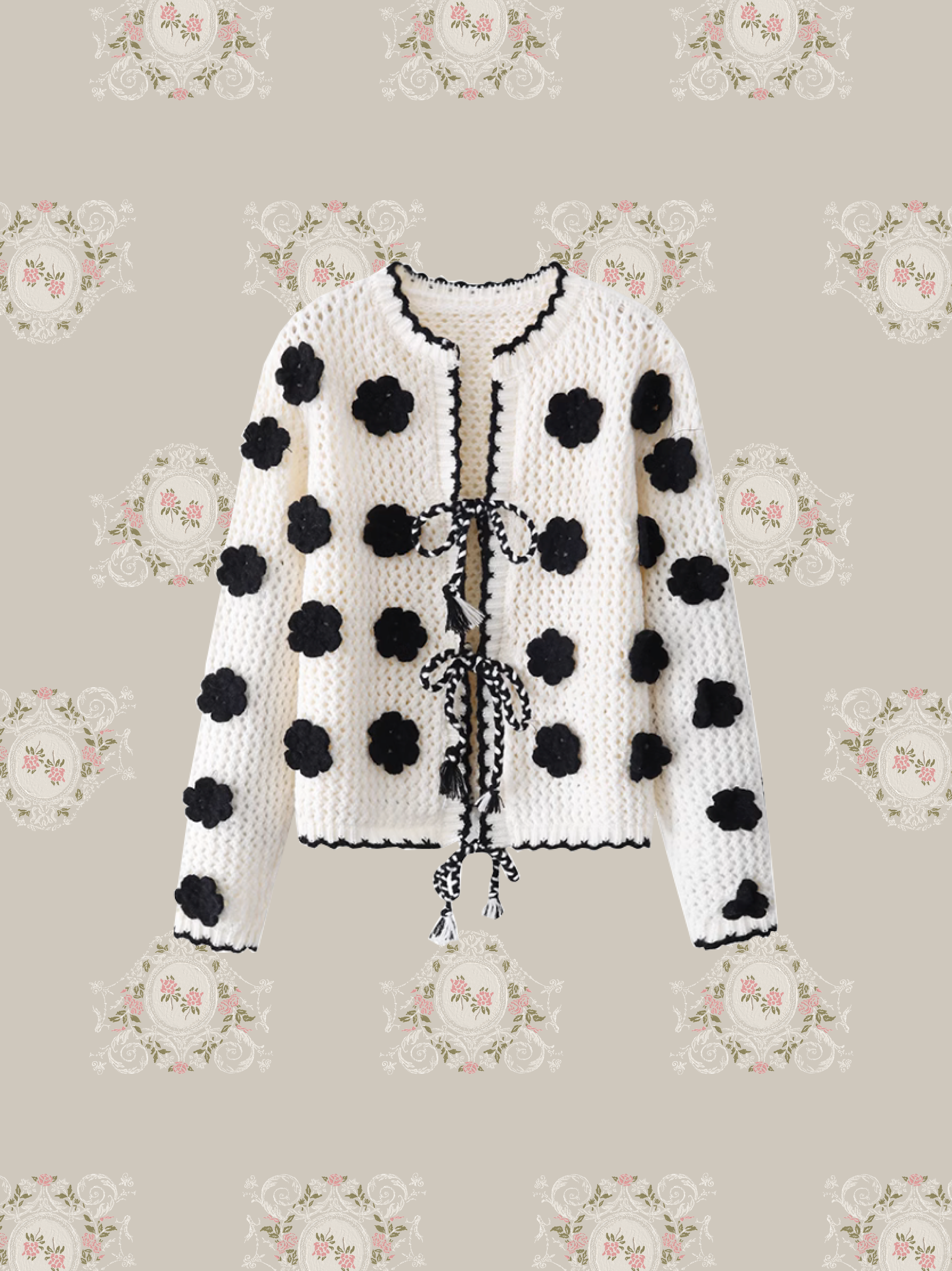 Hollow Out Piping Cardigan/ホローアウトパイピングカーディガン