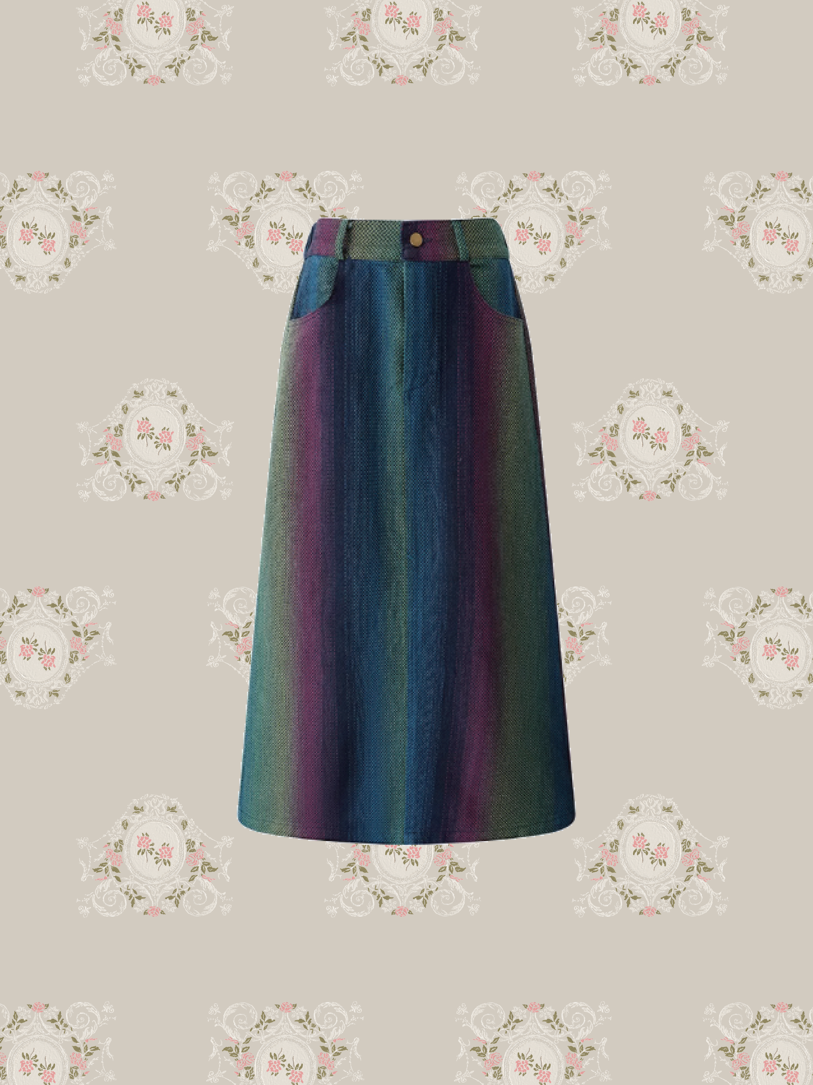 Color Shading Straight Skirt/カラーシェーディングストレートスカート