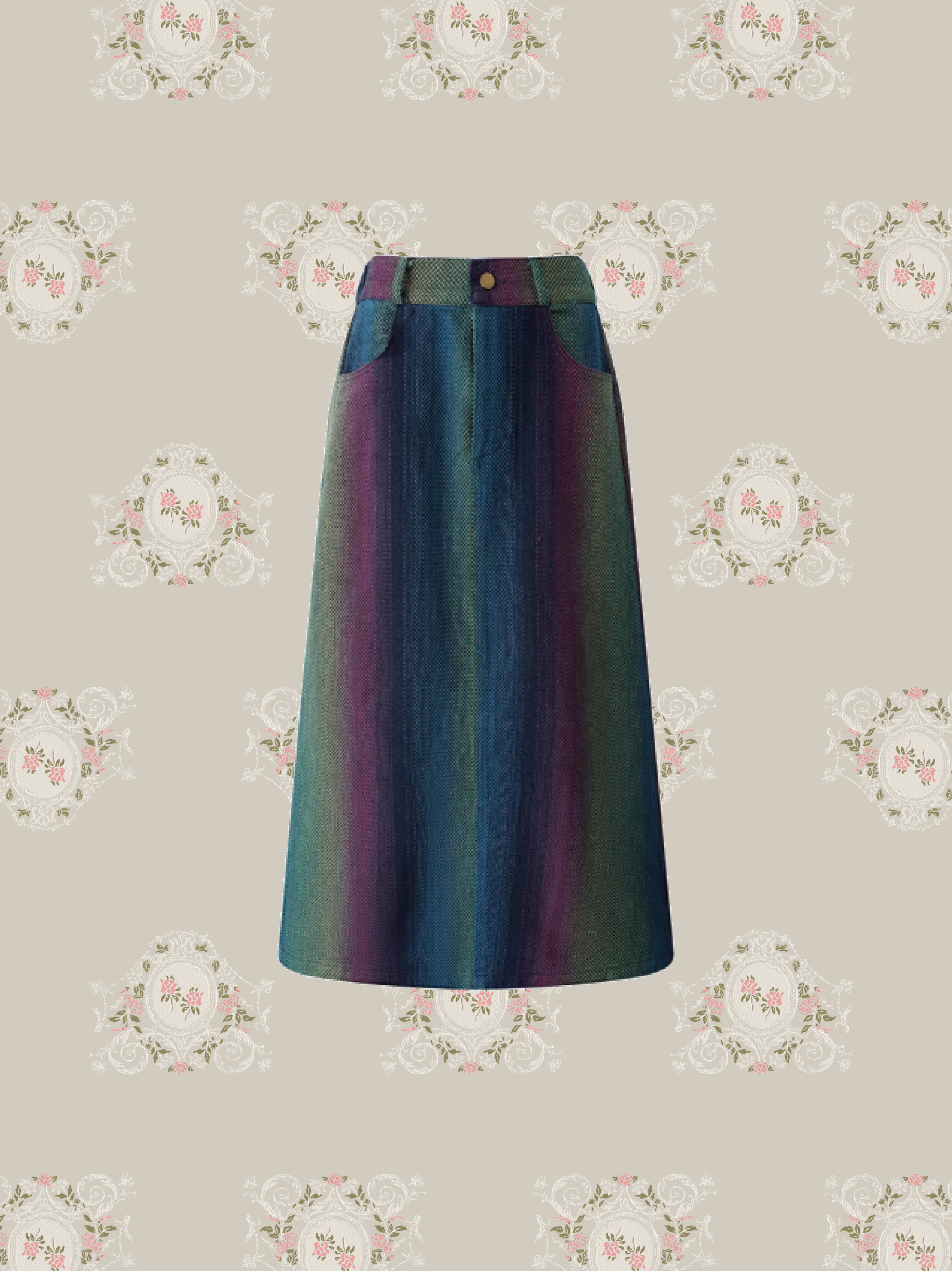 Color Shading Straight Skirt/カラーシェーディングストレートスカート