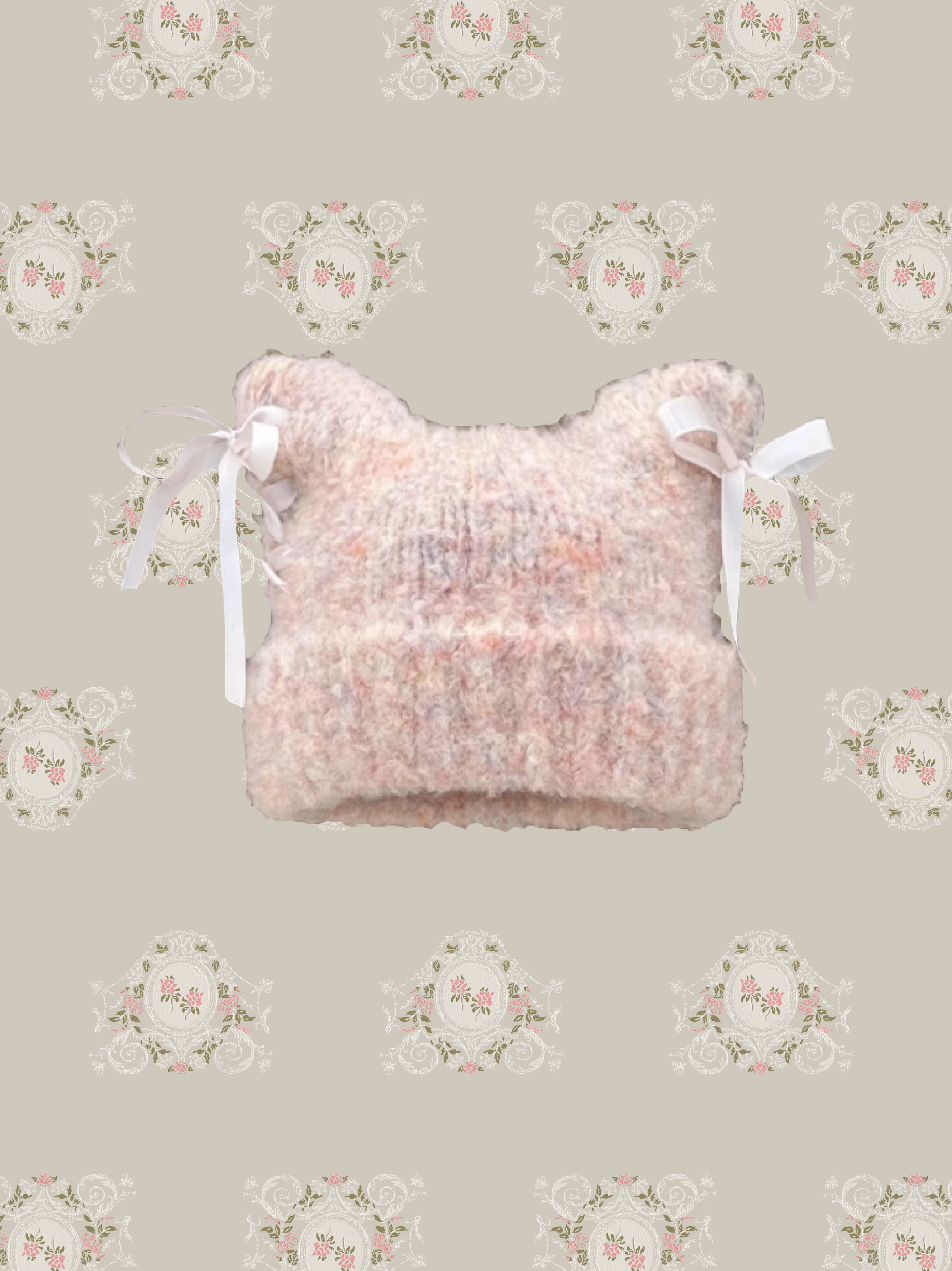 Fluffy Cat Ear Knit Cap/ふわふわ猫耳ニットキャップ