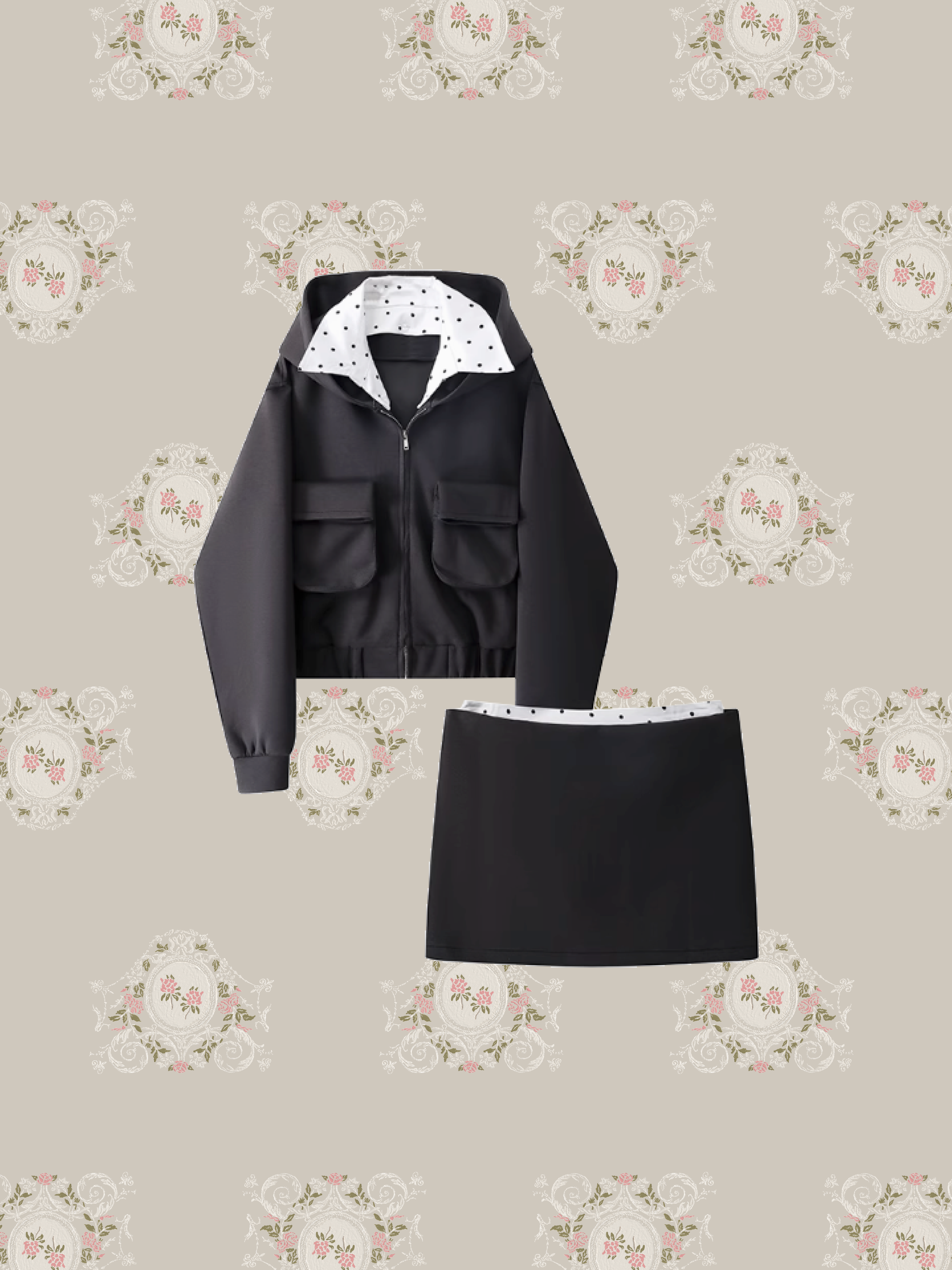 Dots Stitching Zip Sweat Set Up/ドットステッチ ジップスウェットセットアップ