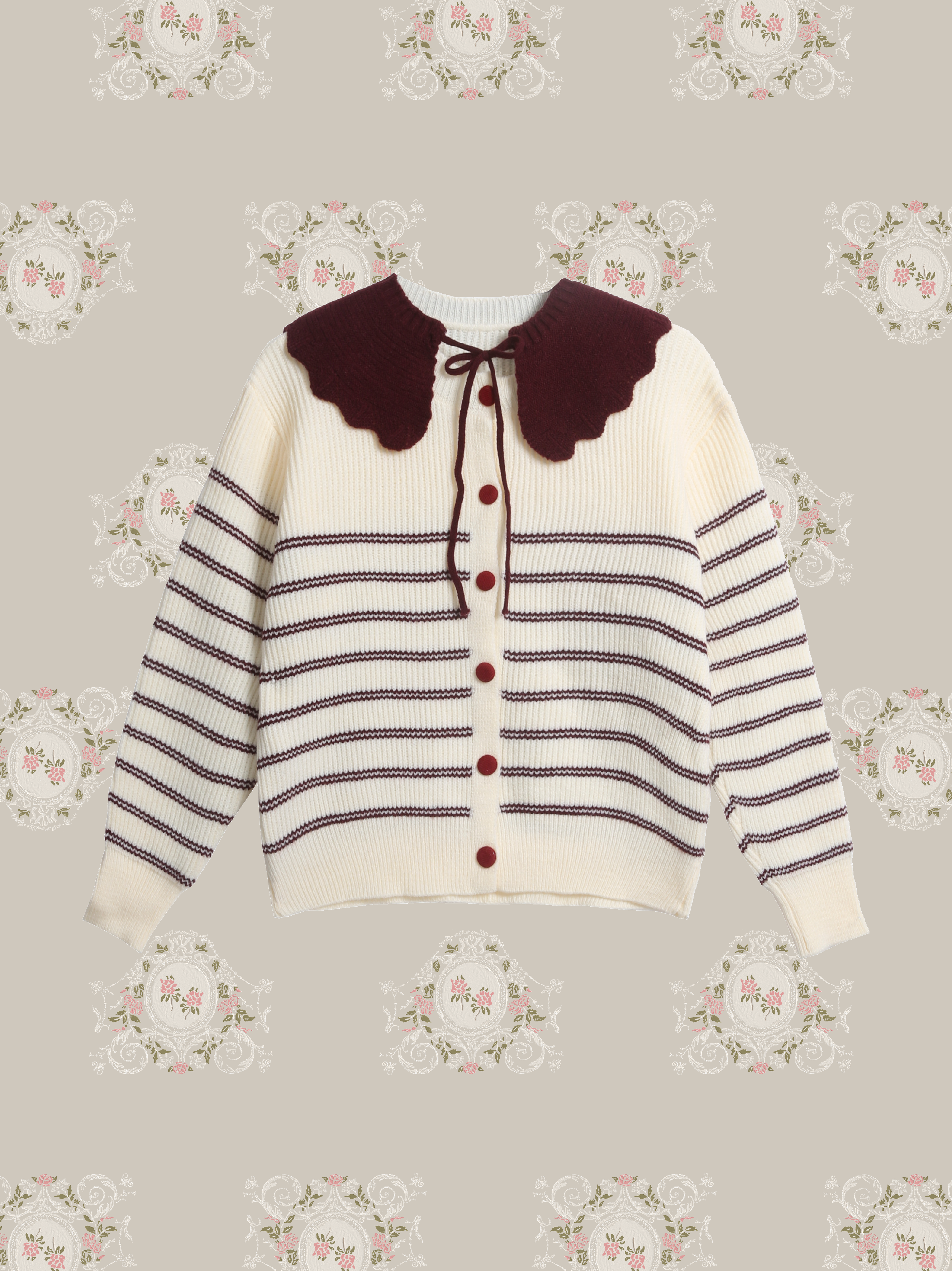 Sweet Moveable Stripe Cardigan ストライプカーディガン