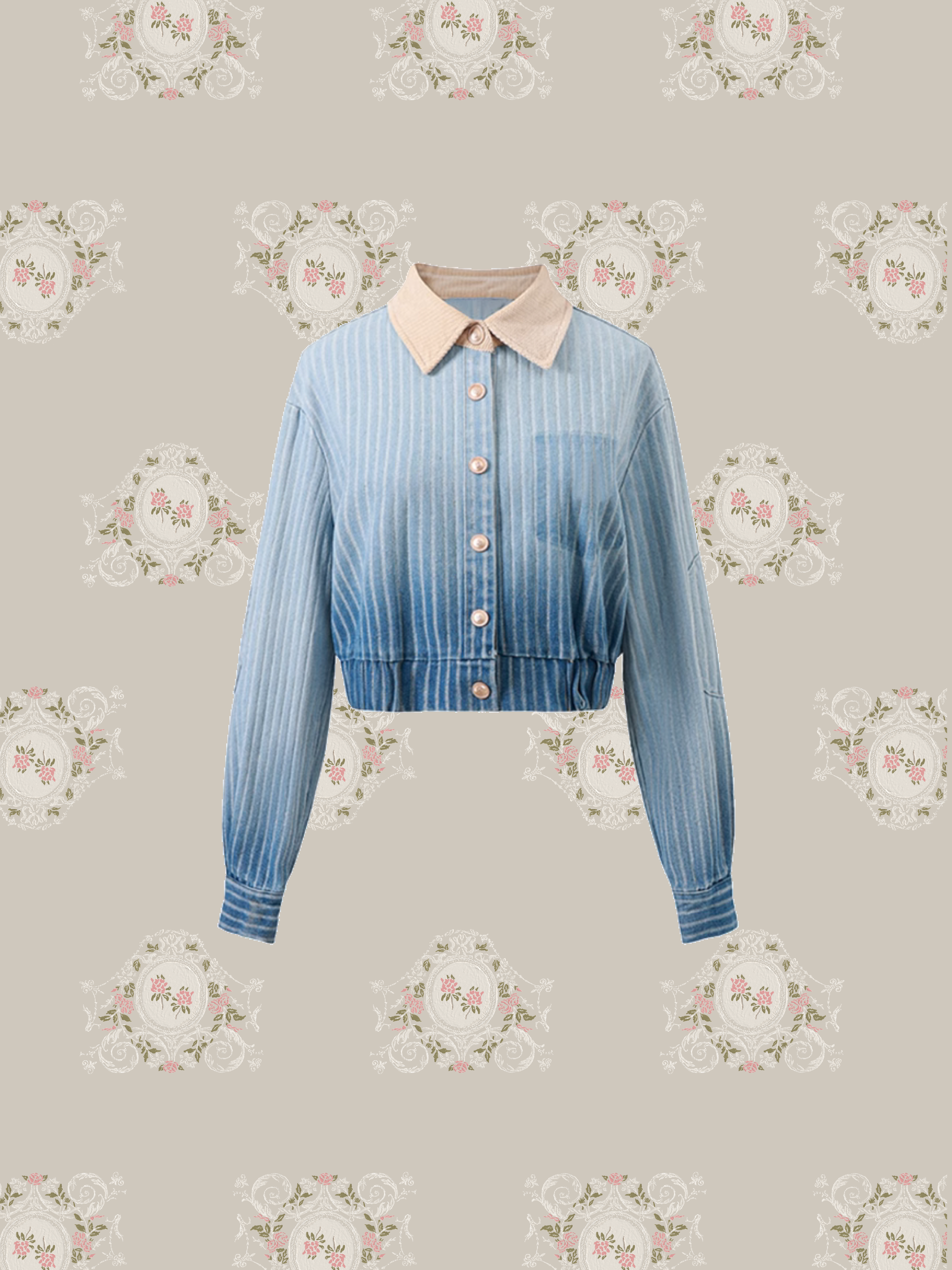 Baby Blue Gradiention Short Jacket/ベイビーブルーグラデーションショートジャケット
