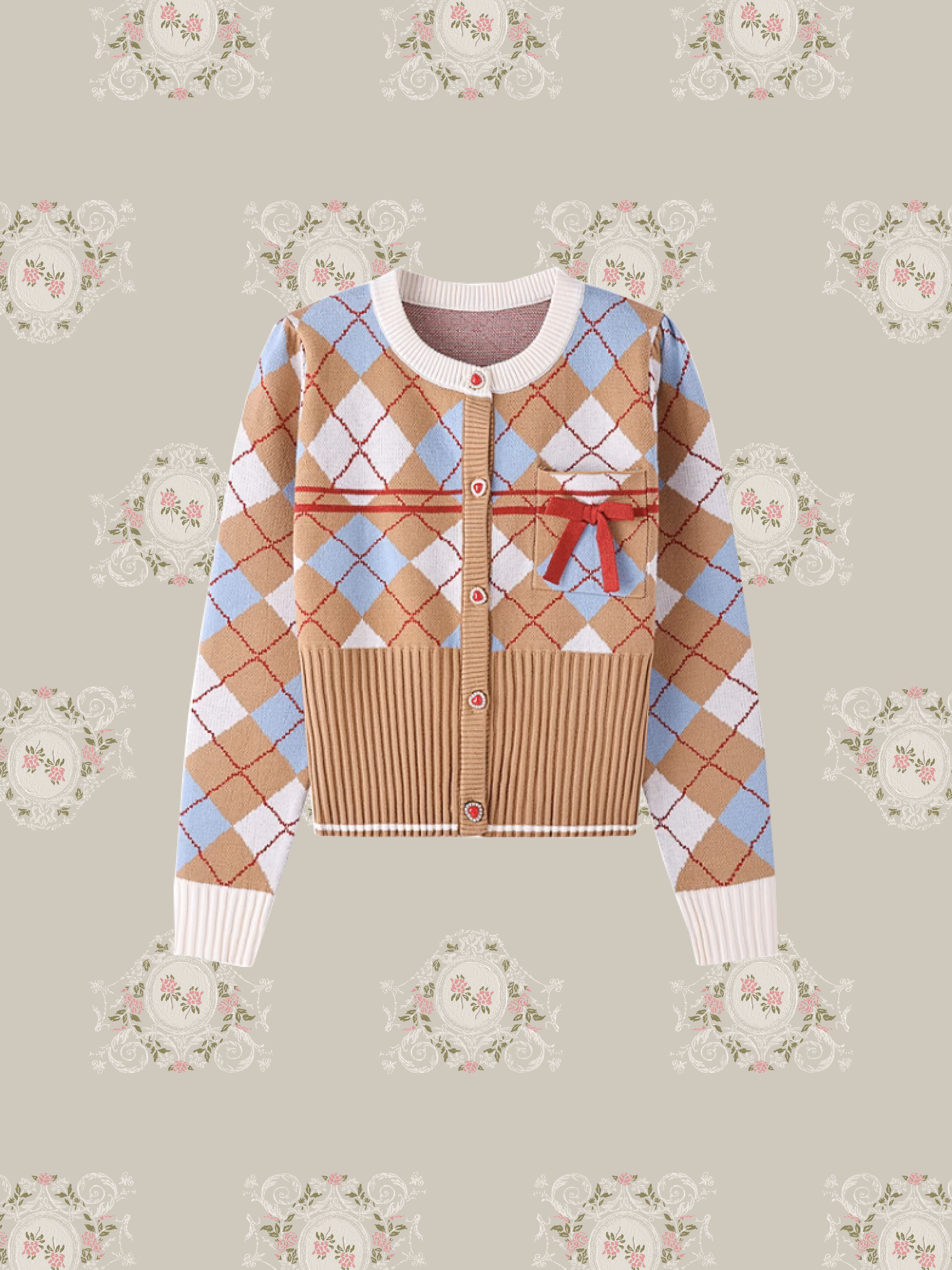 Caramel Ribbon Cardigan/キャラメルリボンカーディガン