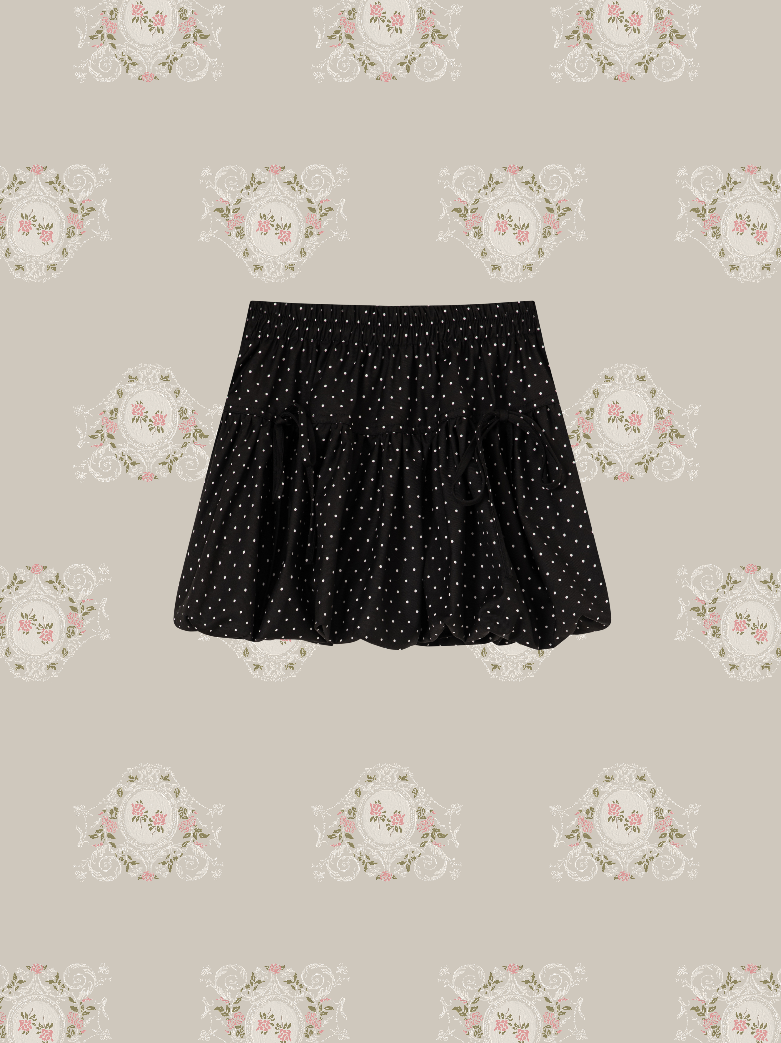 Dots Flare Mini Skirt ドット柄フレアミニスカート