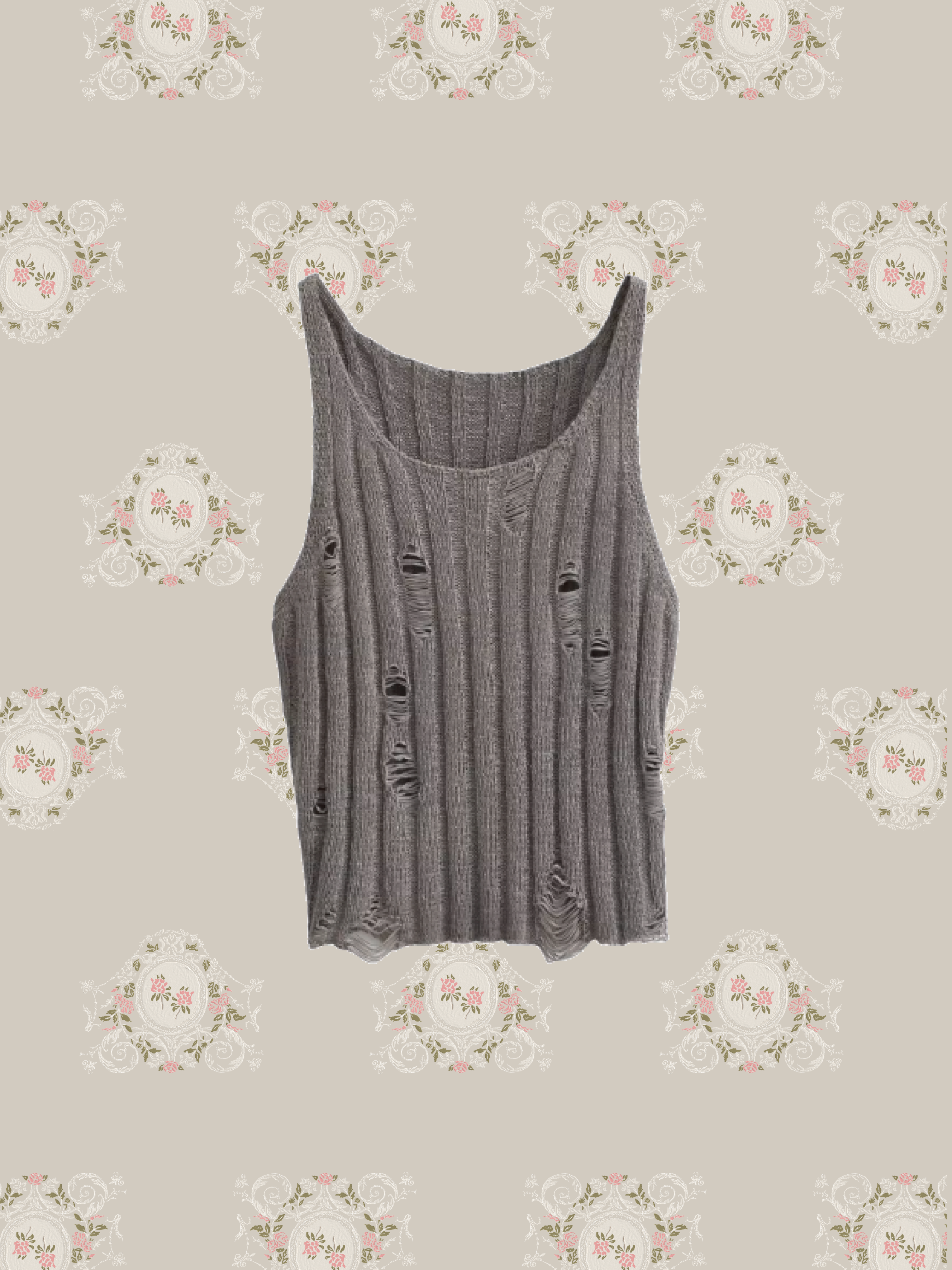 Broken Style Knit Vest/ブロークンスタイルニットベスト