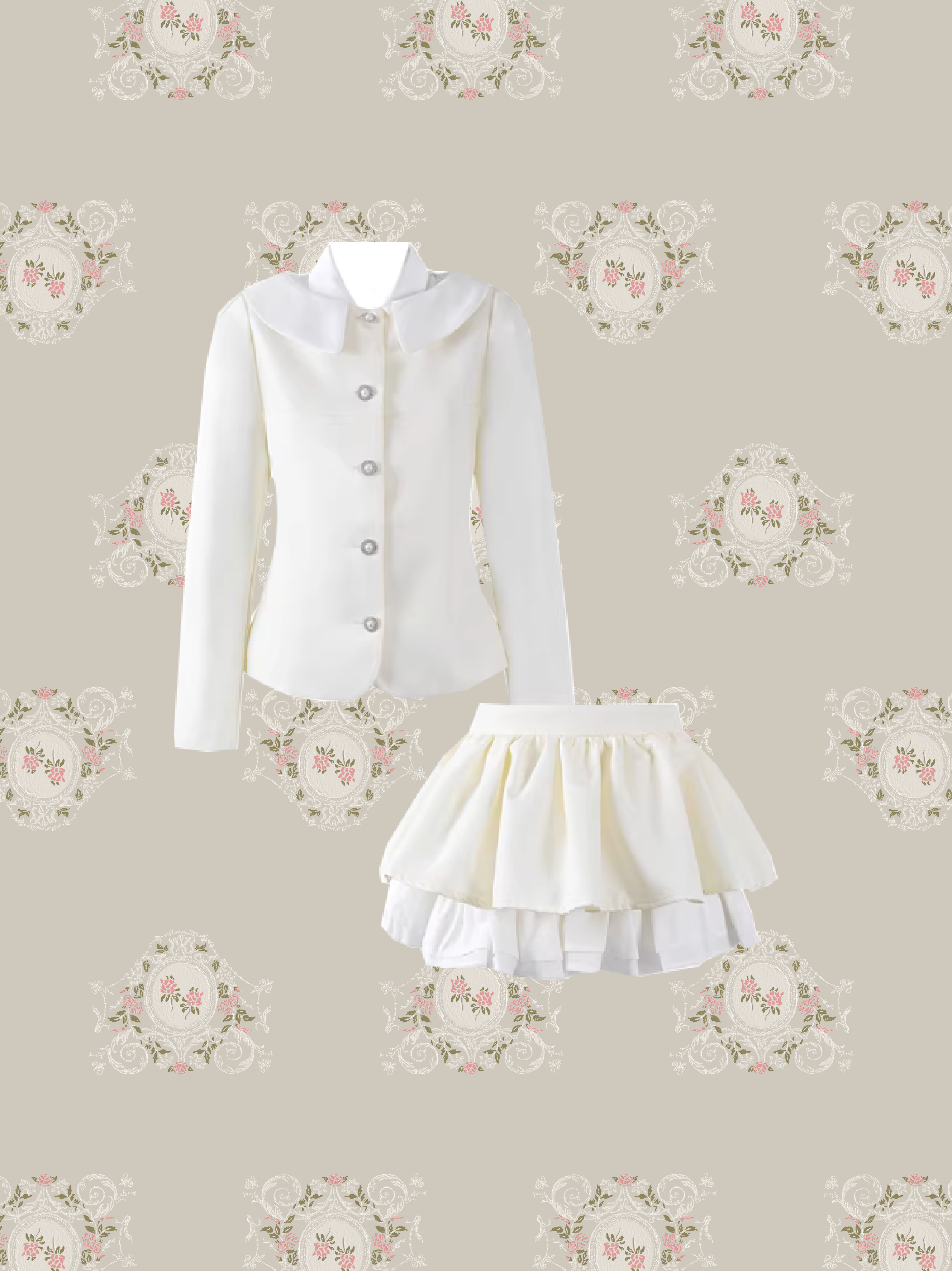 Princess Pearl Button Jacket Set Up/プリンセスパールボタンジャケットセットアップ