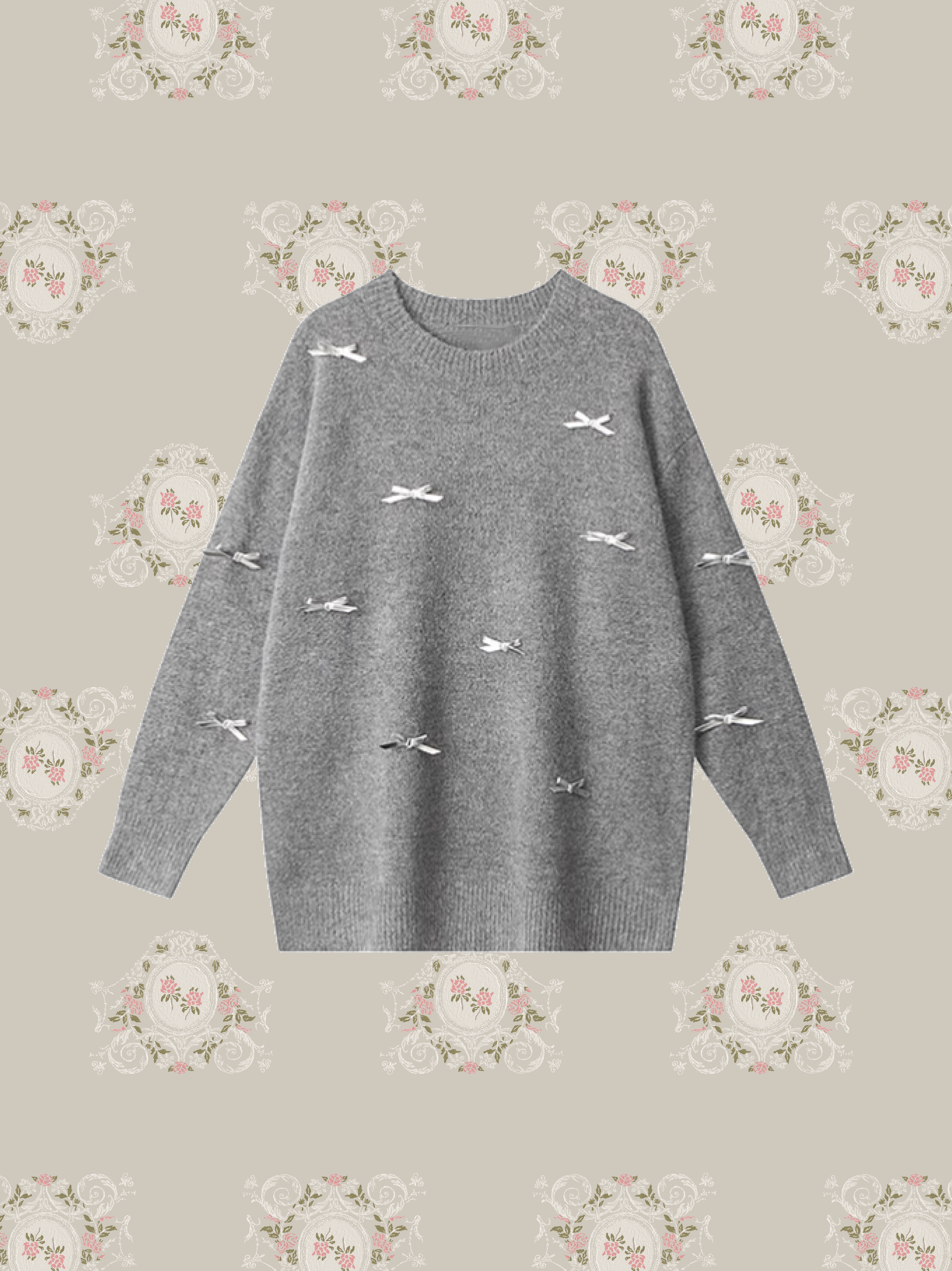 Many Ribbon Sweater/リボンセーター