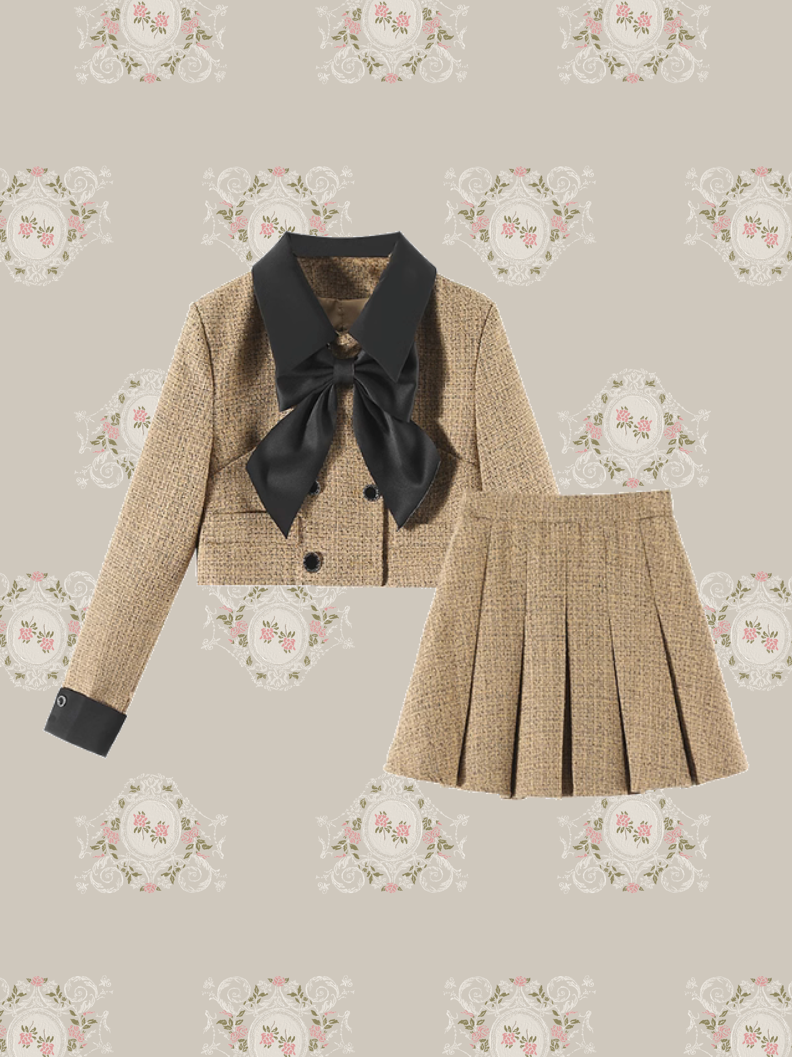 11/7 New Color❤︎ Elegant Tweed Ribbon Set-Up/エレガントツイードリボンセットアップ