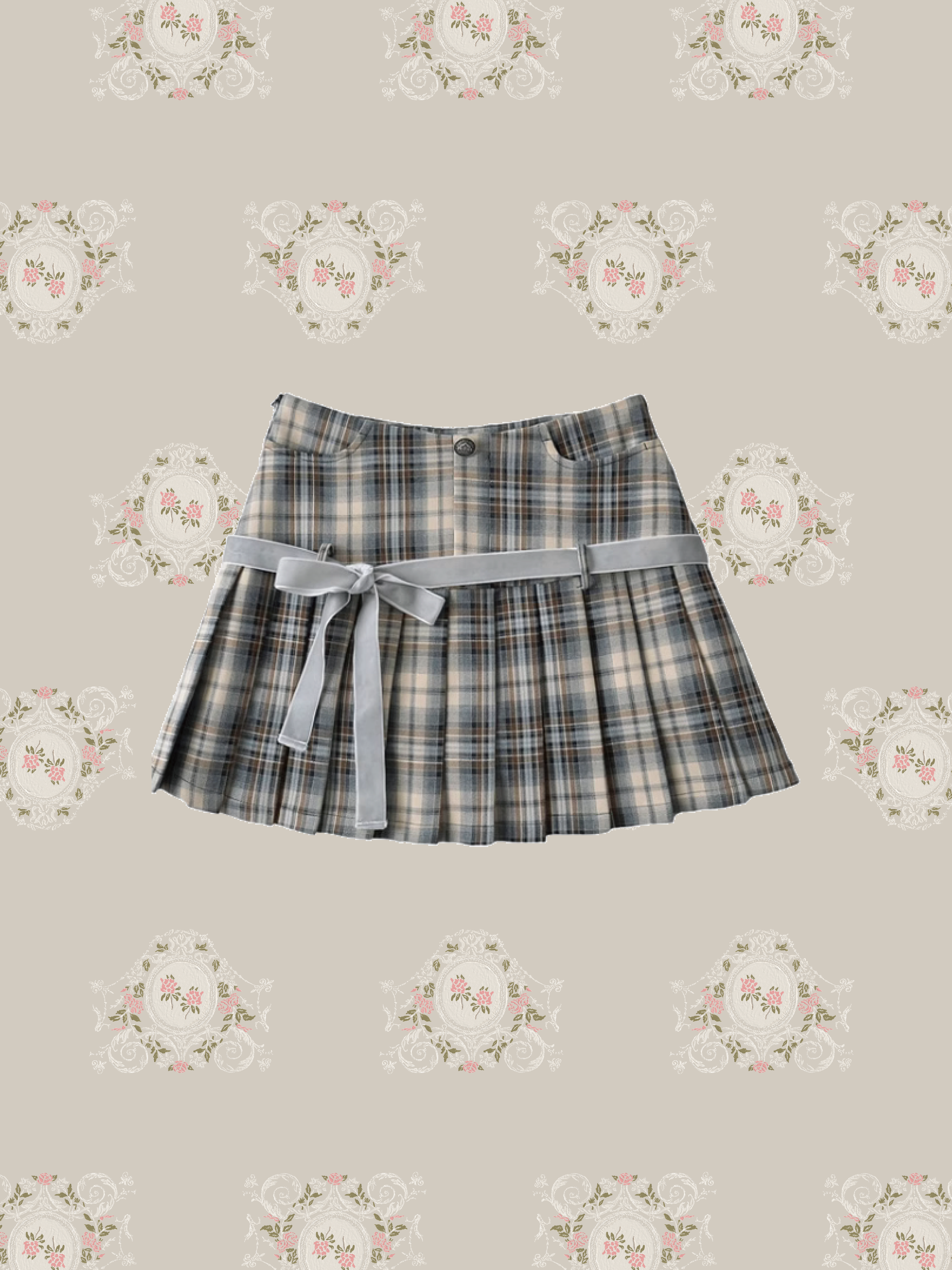 Preppy Style Mini Skirt/プレッピースタイルミニスカート