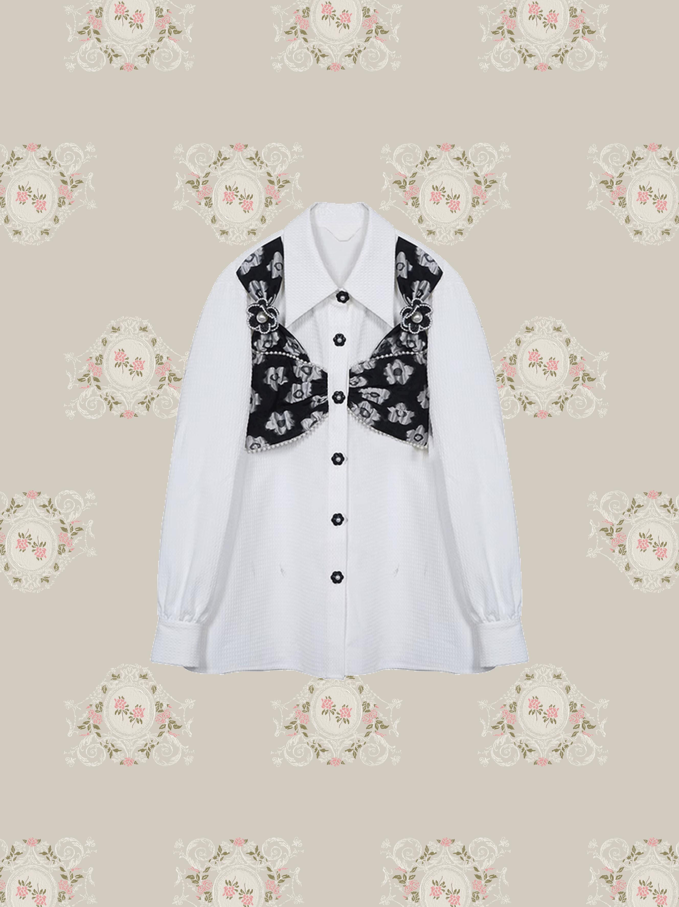 Vintage Style Patchwork Shirt