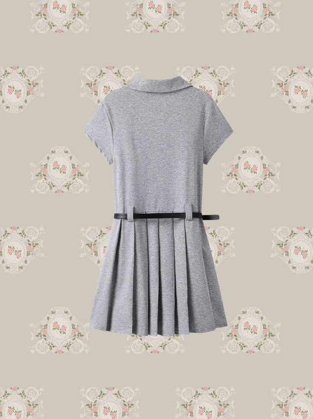 Retro Polo Dress With Belt Bag