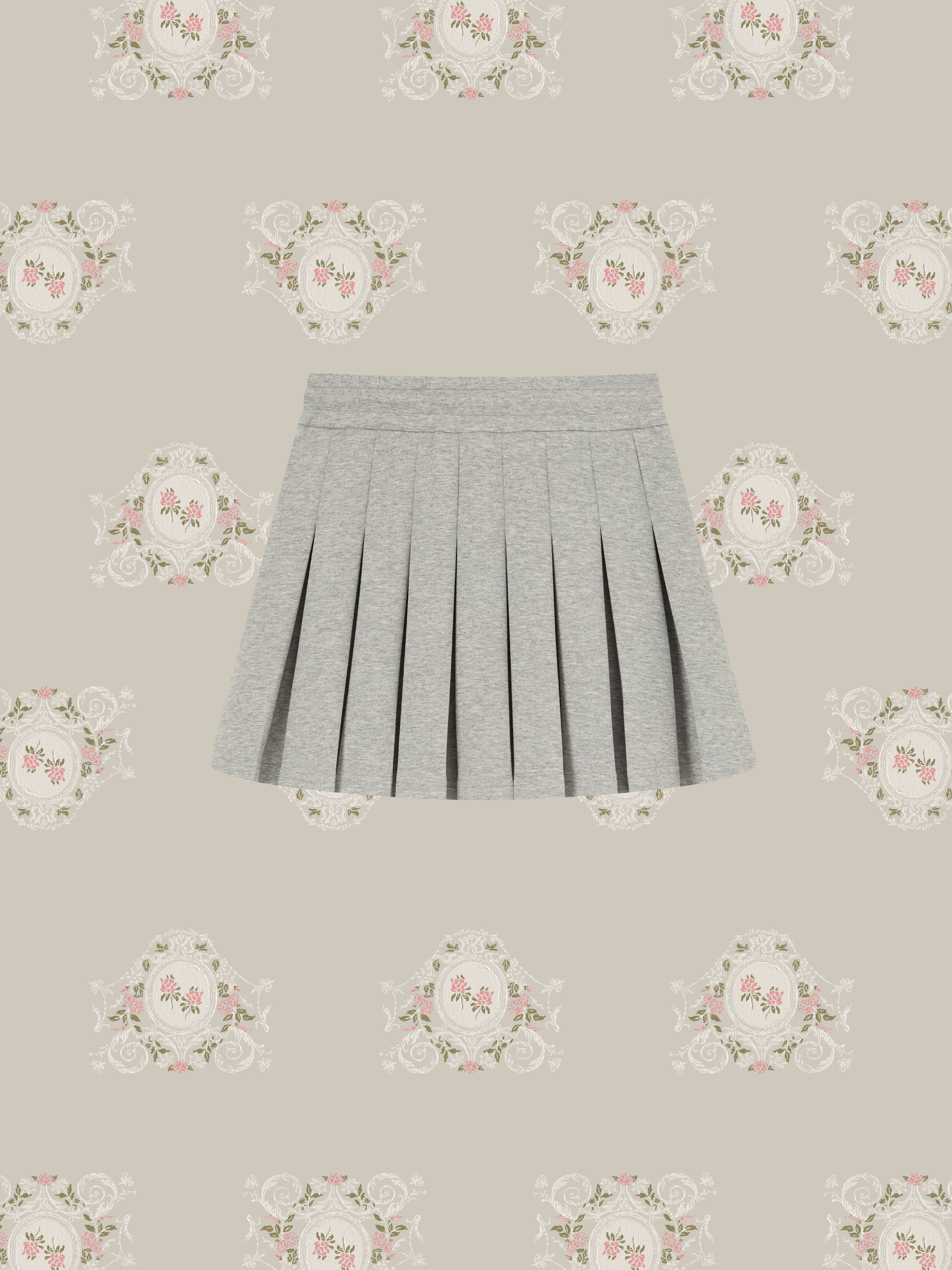 ・予約商品・Preppy Macaron Sweat Pleats Skirt Set Up/プレッピーマカロン風スウェットプリーツスカートセットアップ