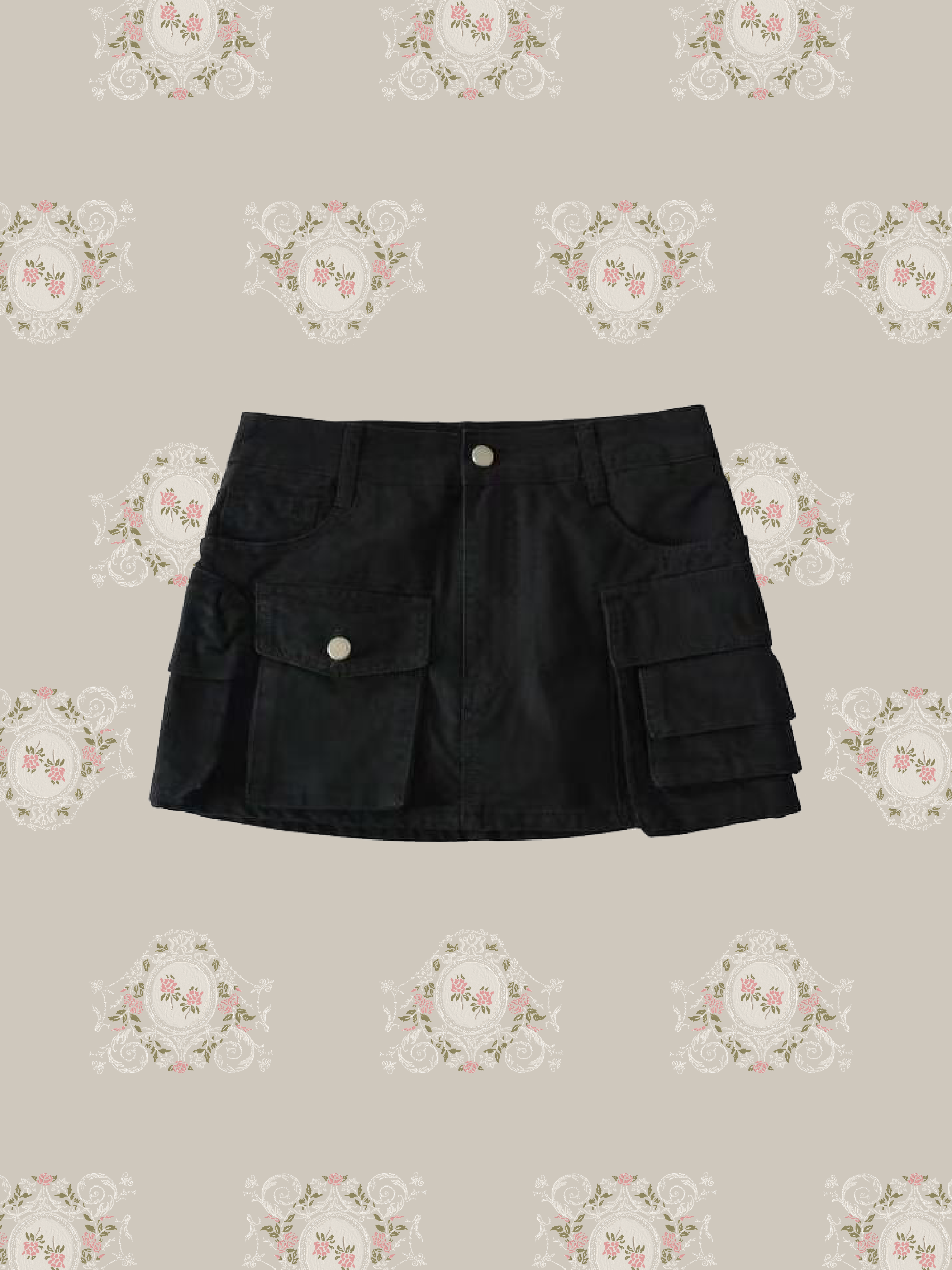 Multi Pocket Cargo Mini Skirt/マルチポケットカーゴミニスカート