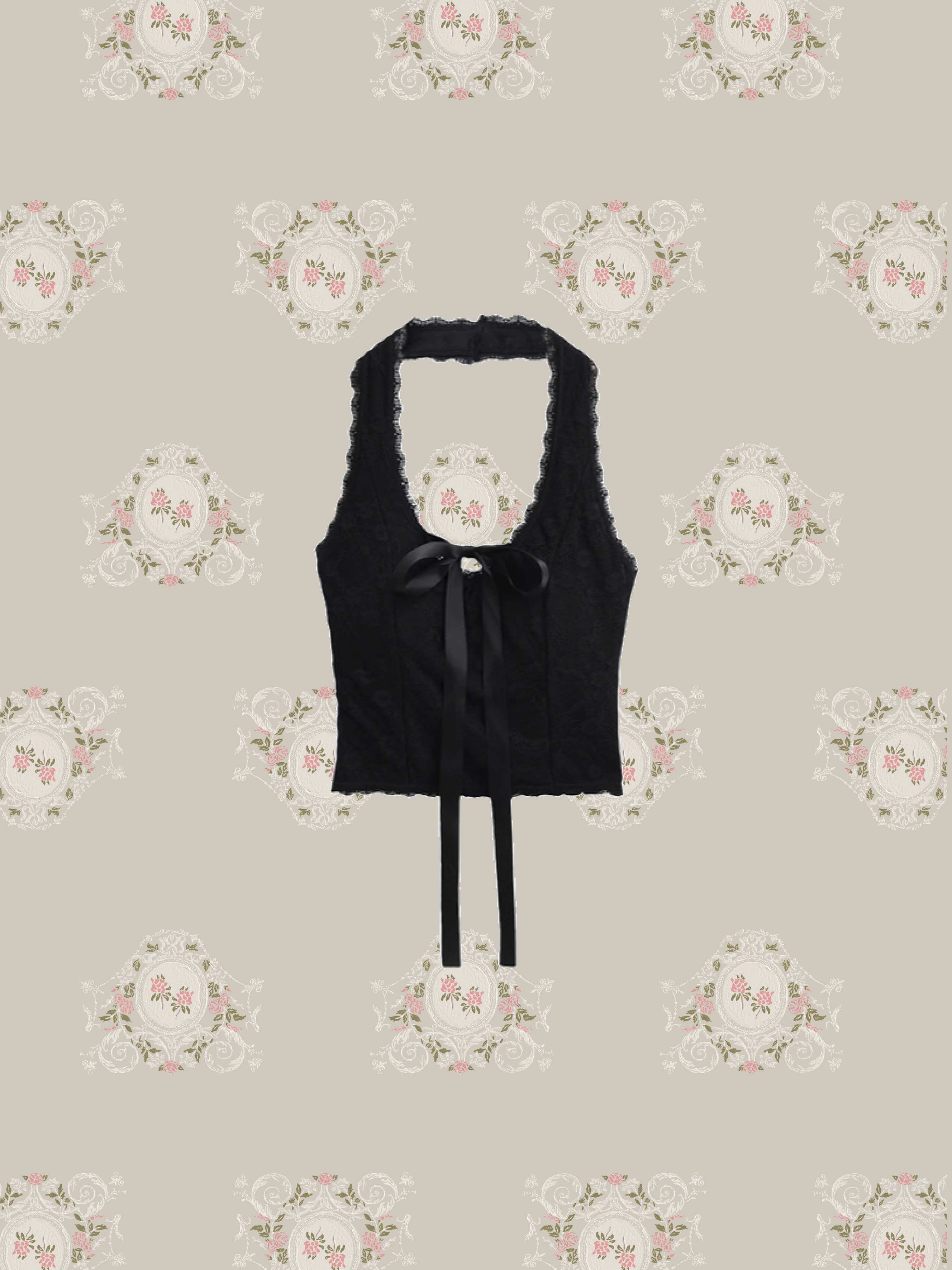 Romantic Lace Halter Top/ロマンティックレースホルタートップ