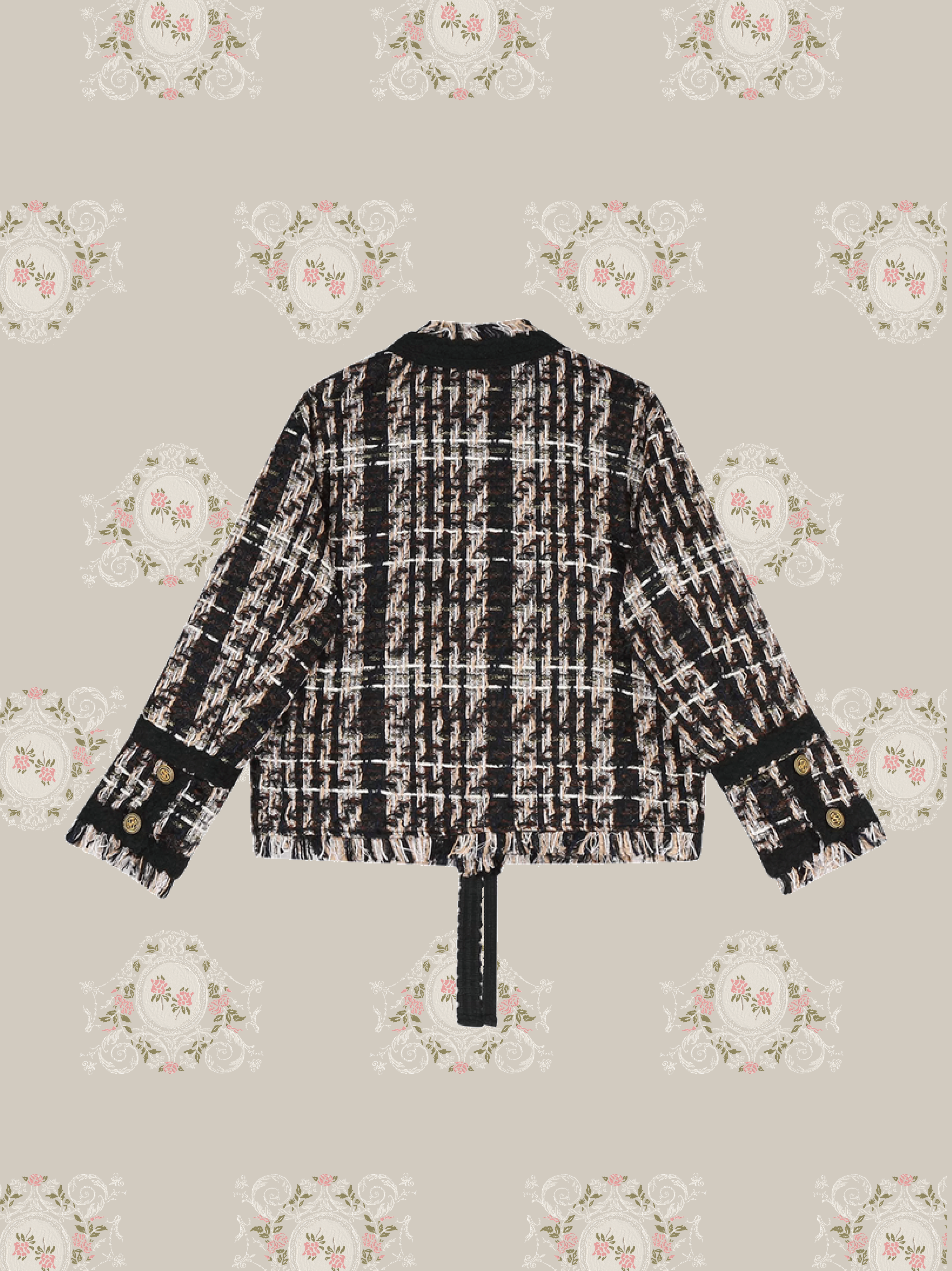 Tweed Style Duck Down Coat. ツイードスタイルダックダウンコート