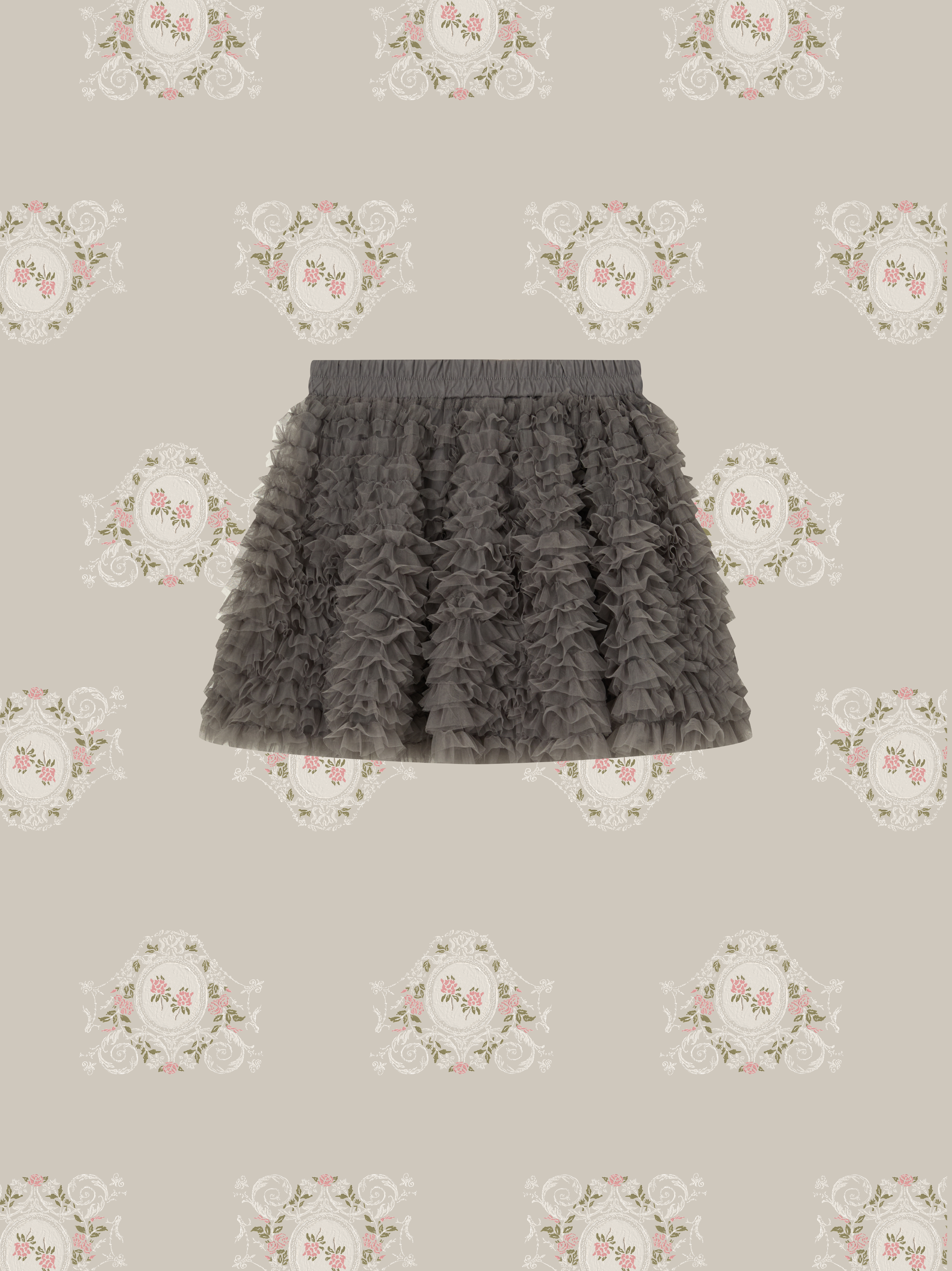 Layered Mesh Flare Mini Skirt/レイヤードメッシュフレアミニスカート