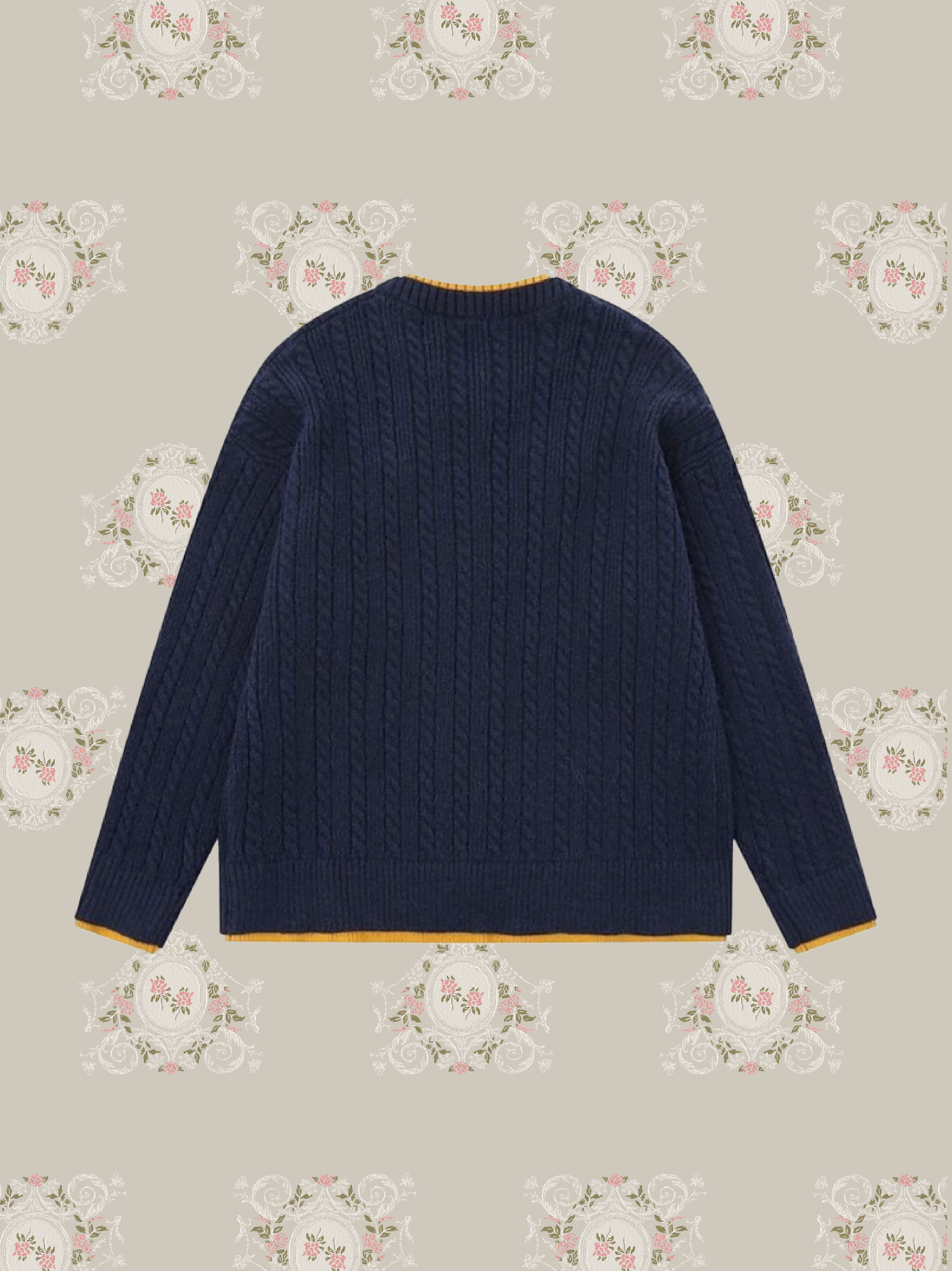 Cute Ribbon Heart Button Rib Cardigan/キュートリボンハートボタンリブカーディガン