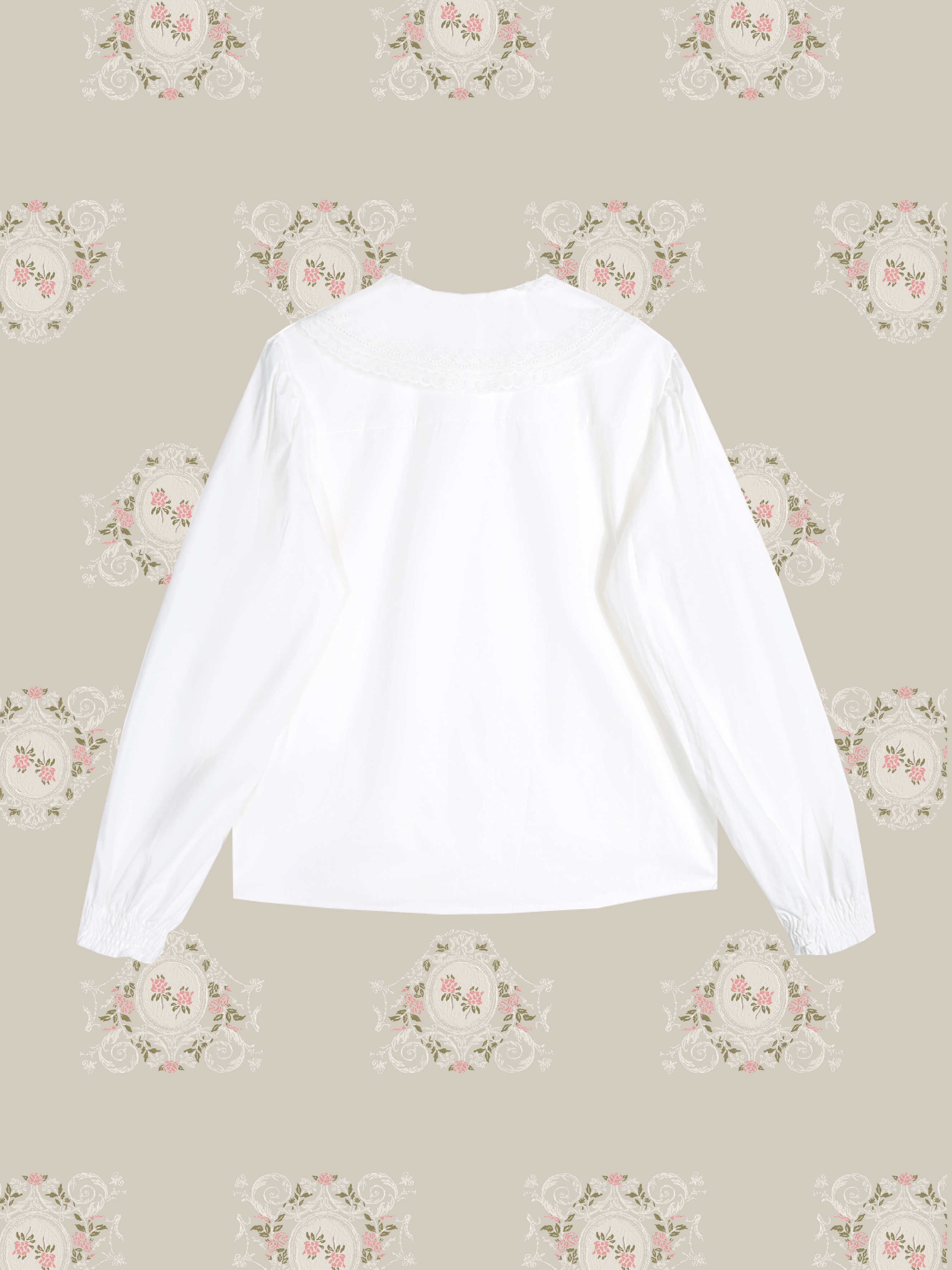 Double Lace Collar Shirt/ダブルレースカラーシャツ