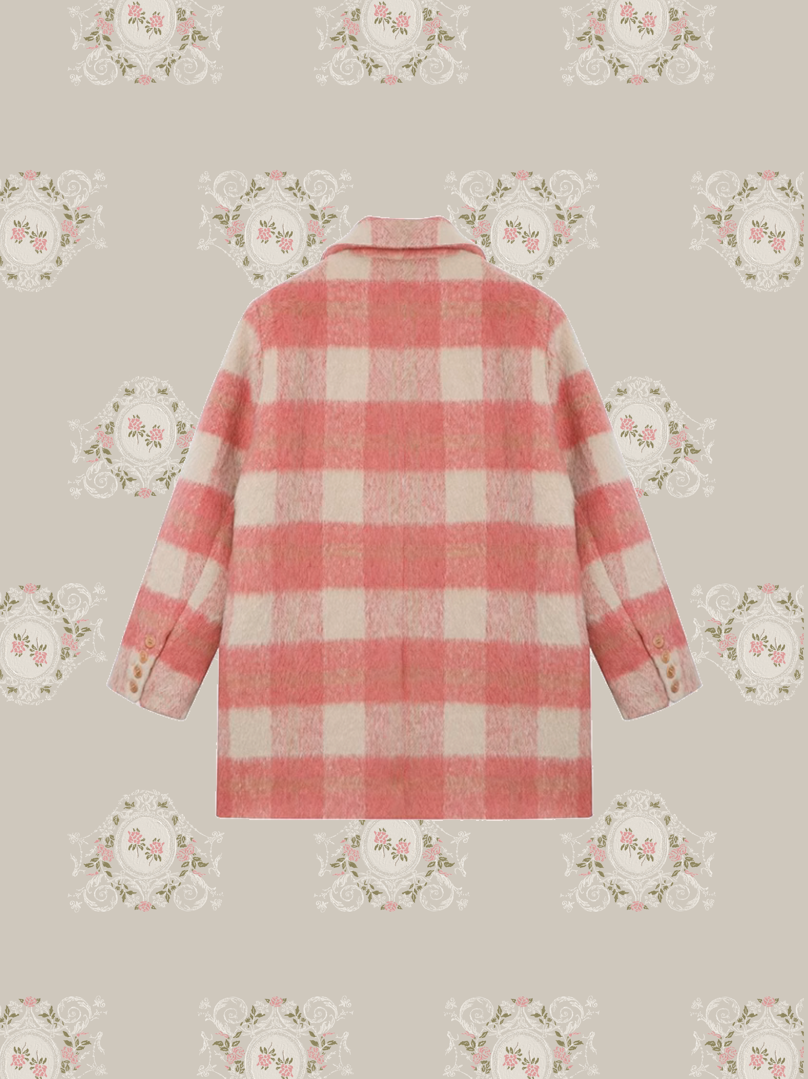 Romantic Pink Check Coat/ロマンティックピンクチェックコート