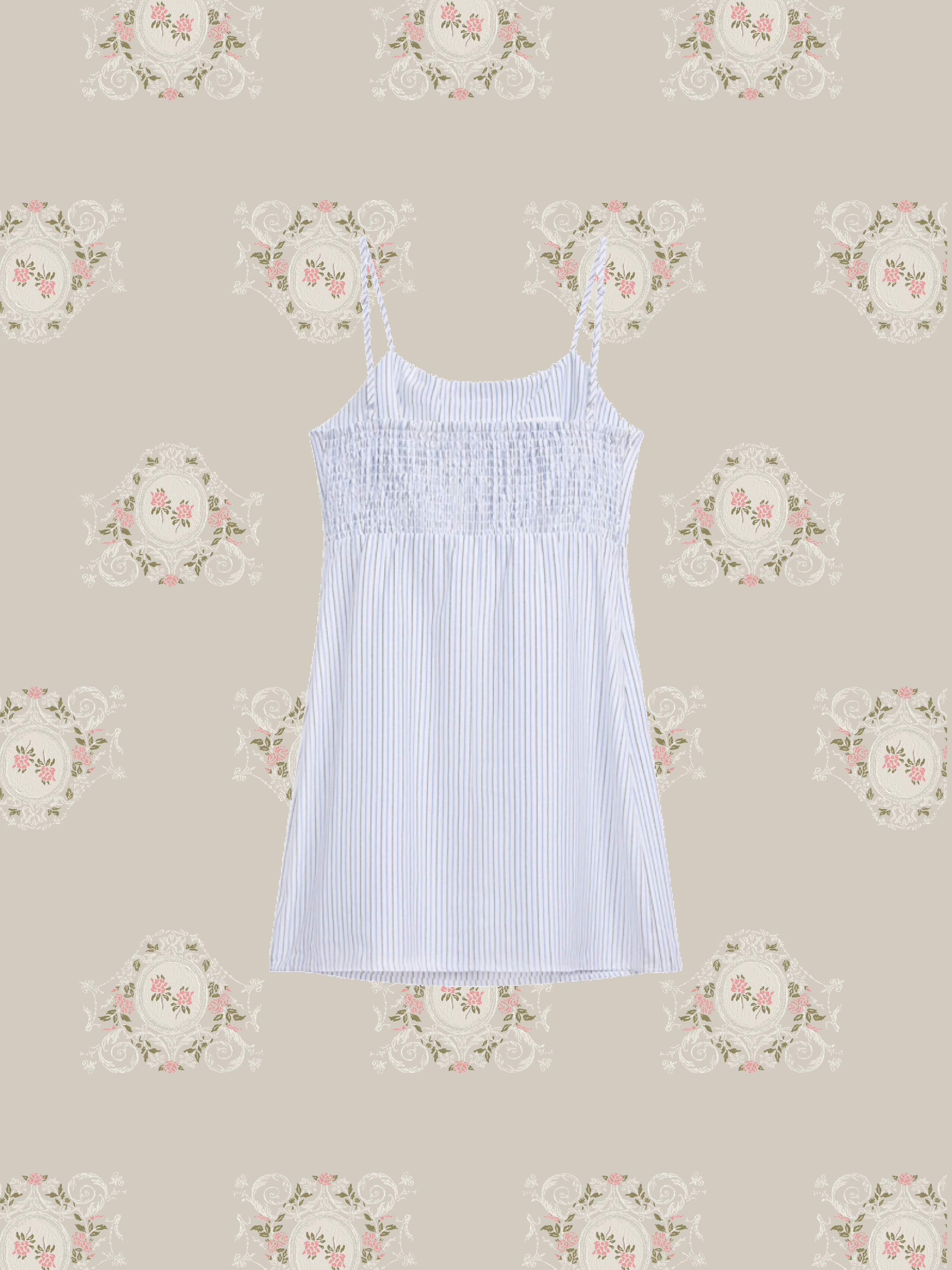 Big Ribbon Stripe One Piece/ビッグリボンストライプワンピース