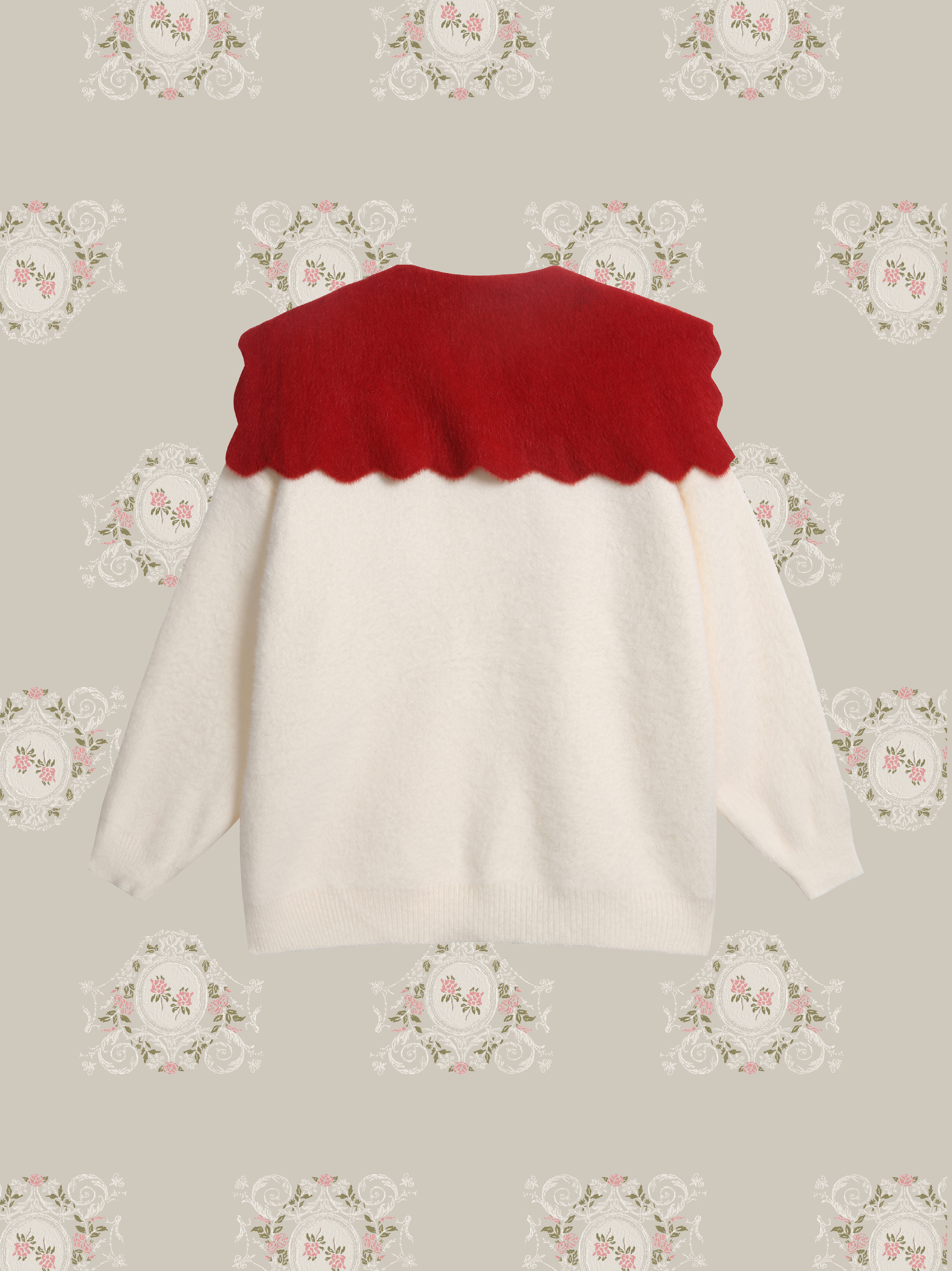 Sweet Baby Collar Chidori Ribbon Sweater/スイートベビーカラー千鳥リボンセーター