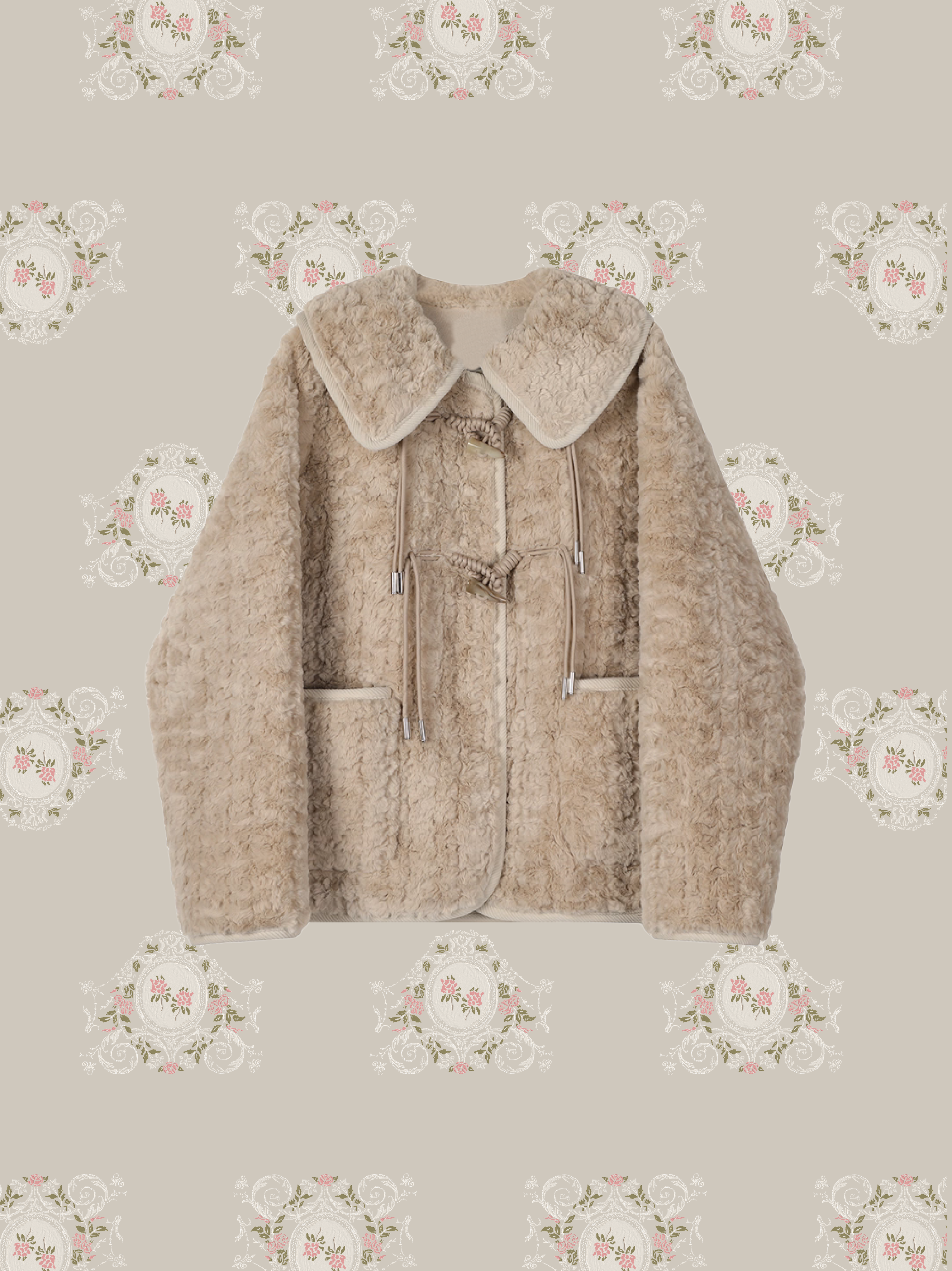 Cute Faux Fur Toggle Coat/キュートフェイクファートグルコート