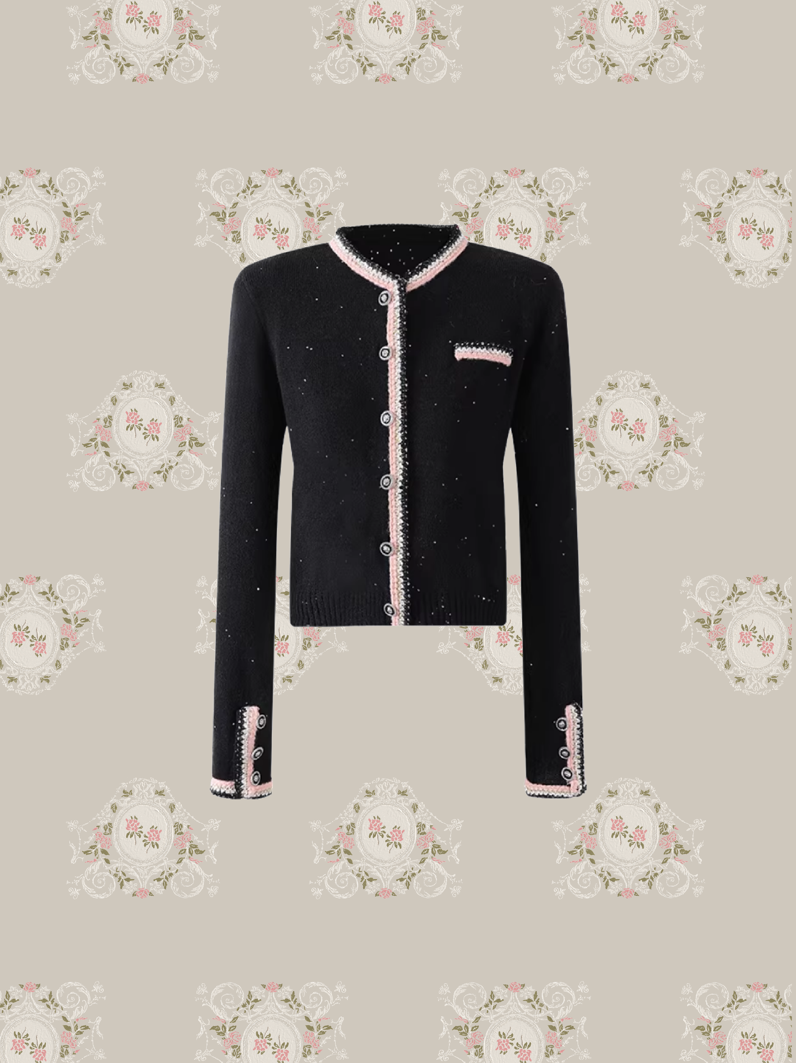 Sequin Knitting 2 Item Set Up/スパンコール編み2アイテムセットアップ