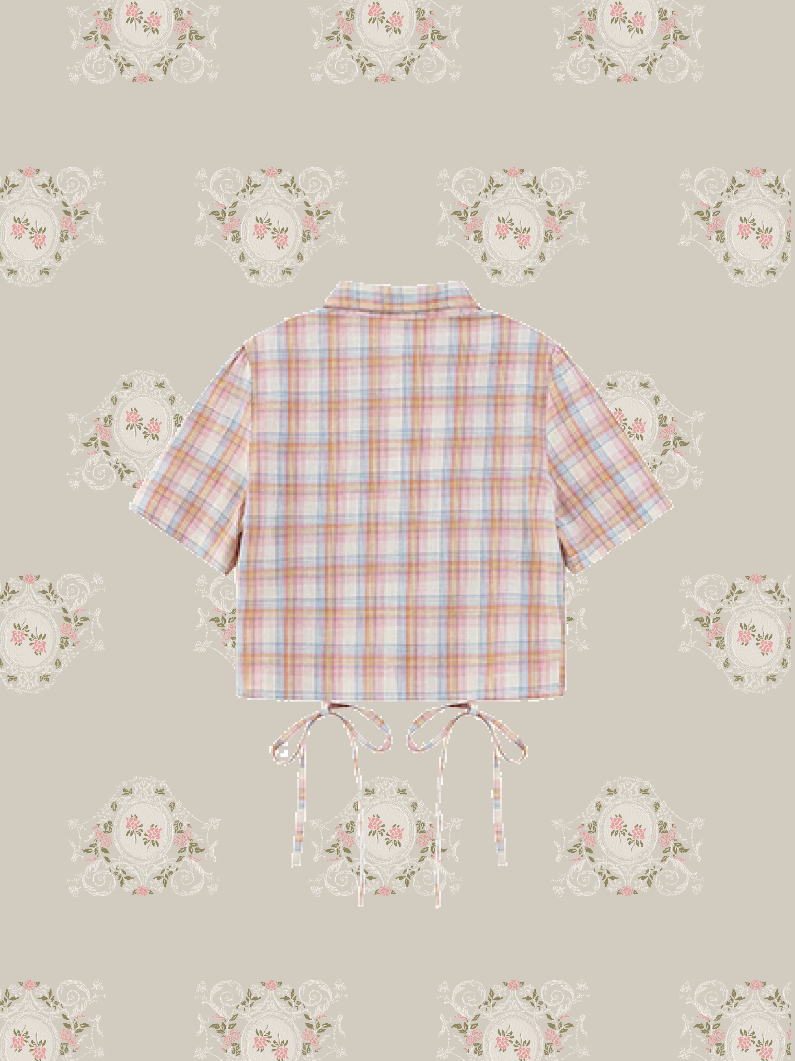 Pink Plaid Tether Top  ピンクチェックテザートップ